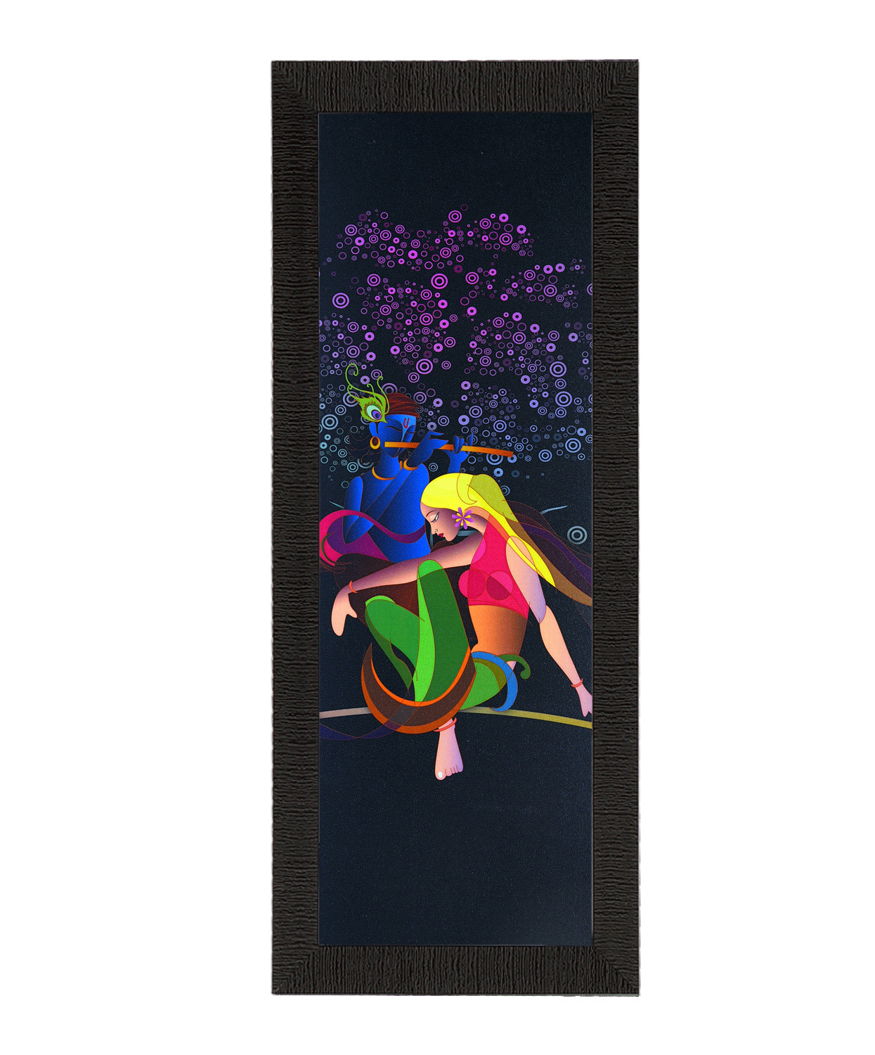 Radha Krishna Painting Digital Printed Religious Wall Art Kafalo