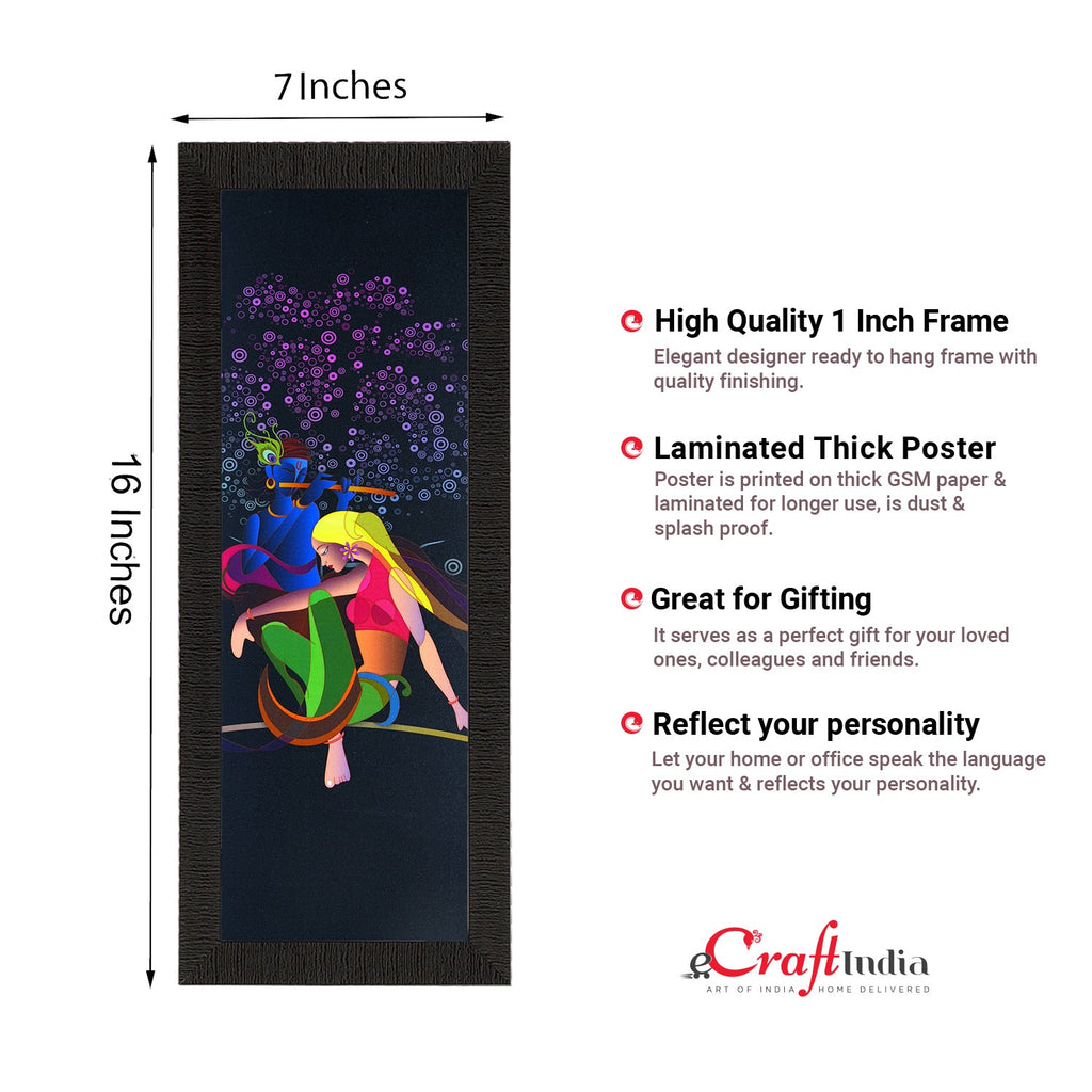 Radha Krishna Painting Digital Printed Religious Wall Art Kafalo