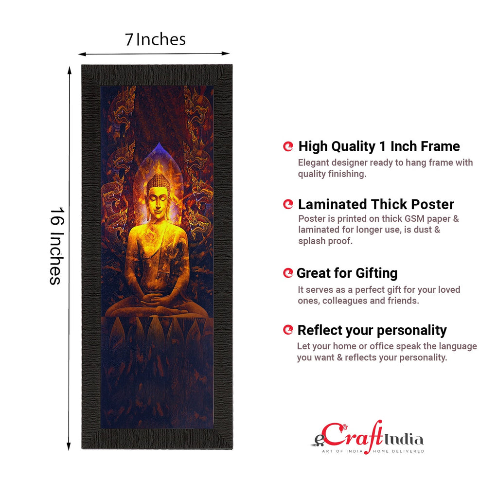 Enlightening Lord Buddha Painting Digital Printed Religious Wall Art Kafalo