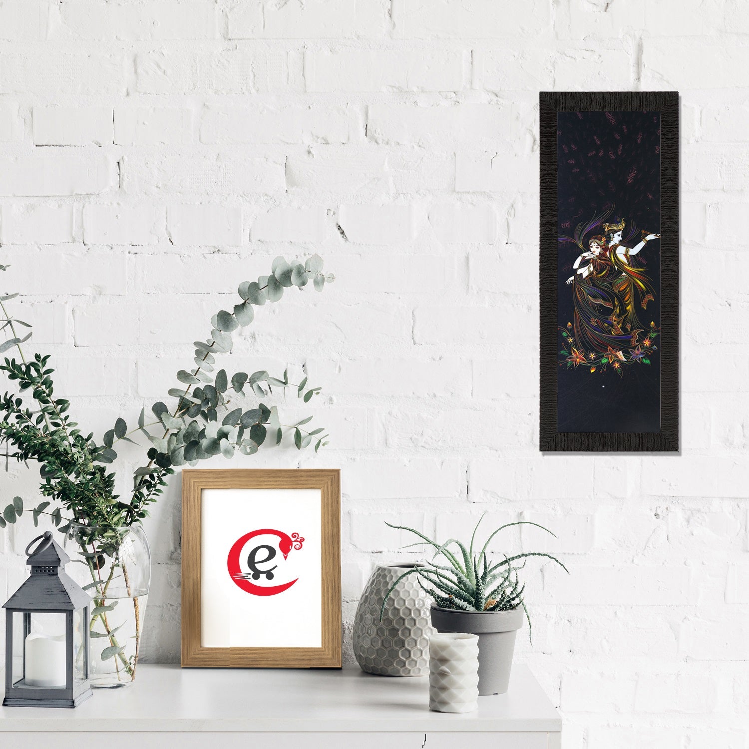 Radha Krishna Painting Digital Printed Wall Art Kafalo
