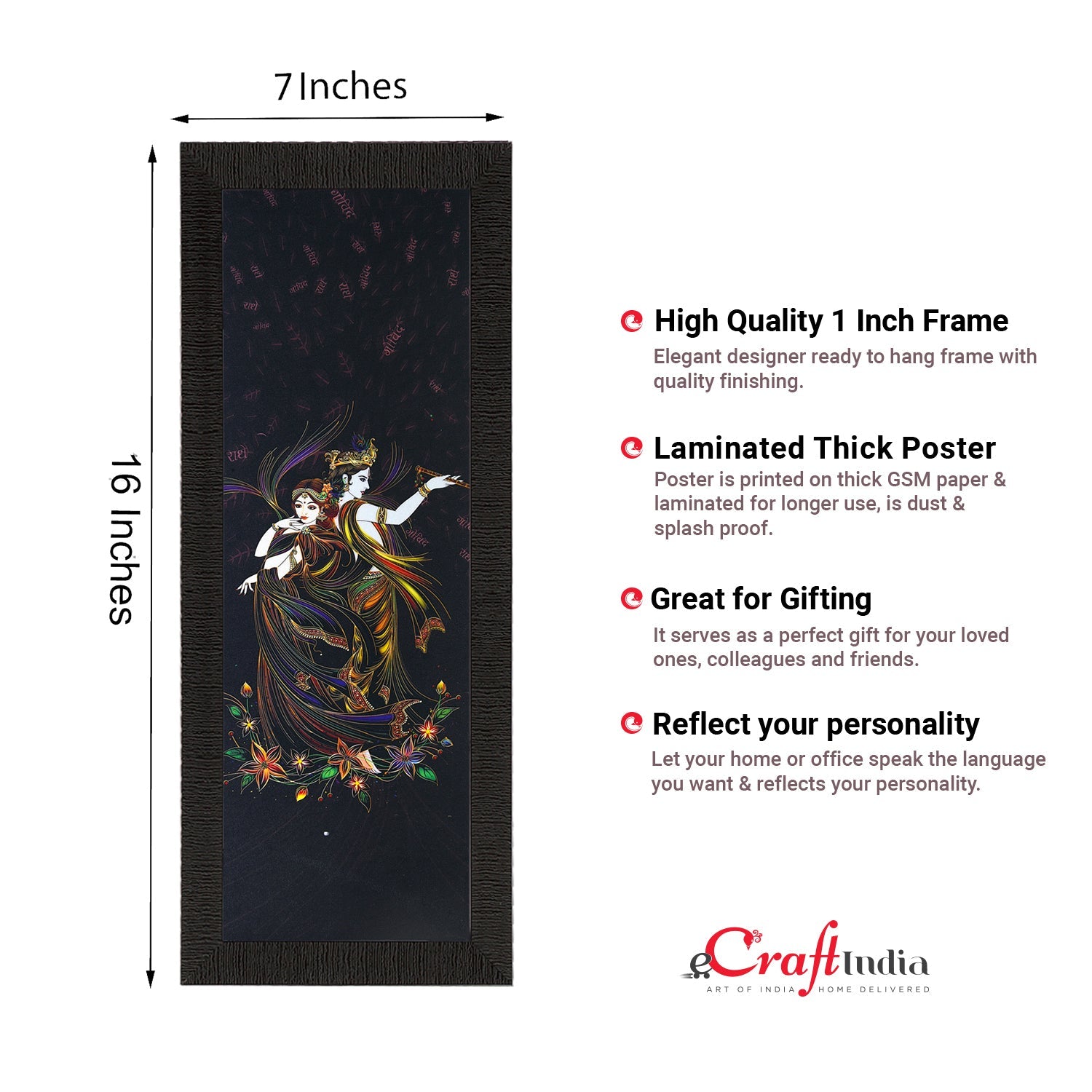 Radha Krishna Painting Digital Printed Wall Art Kafalo