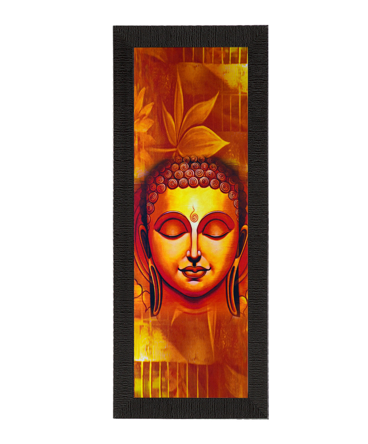 Face Of Lord Buddha Painting Digital Printed Religious Wall Art Kafalo