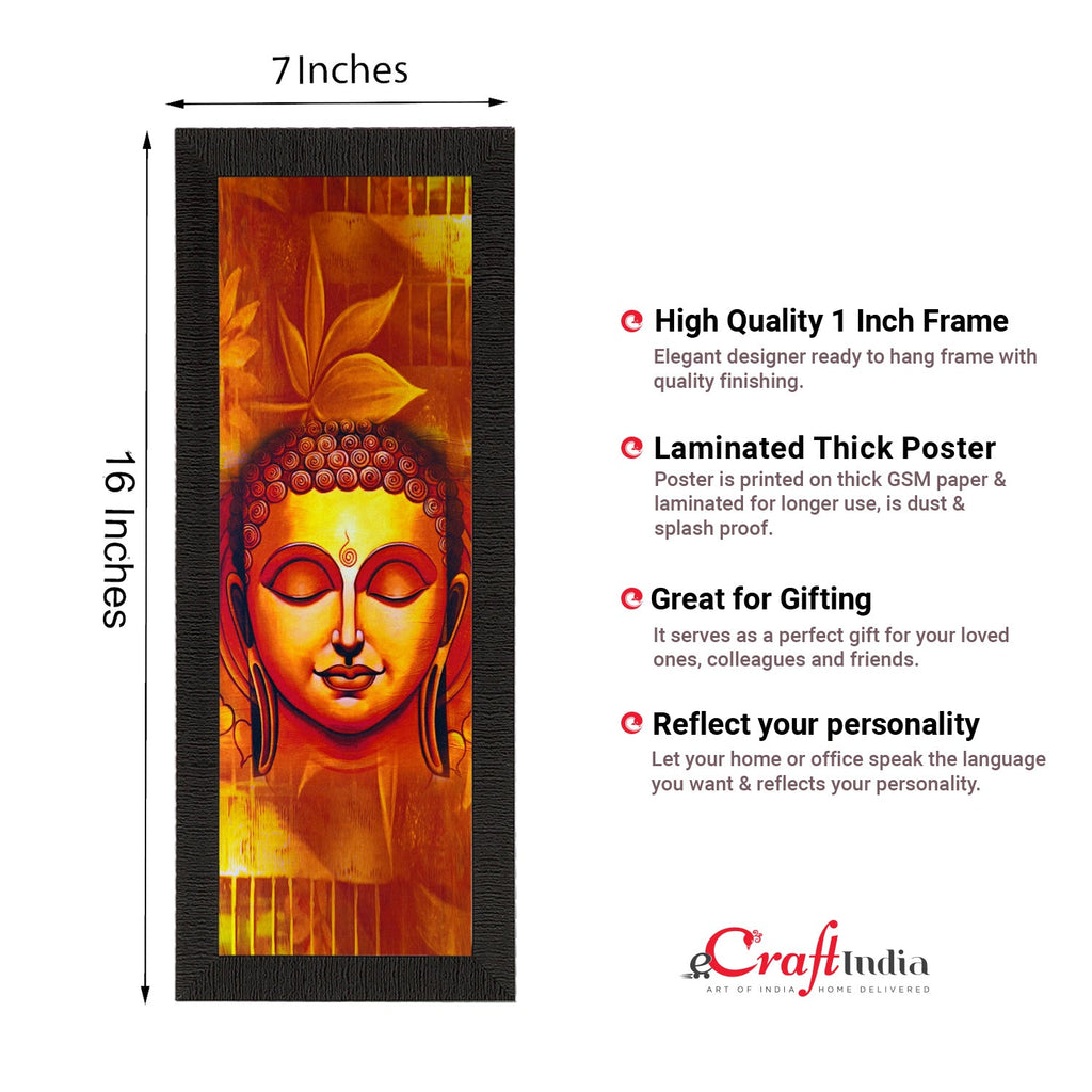 Face Of Lord Buddha Painting Digital Printed Religious Wall Art Kafalo
