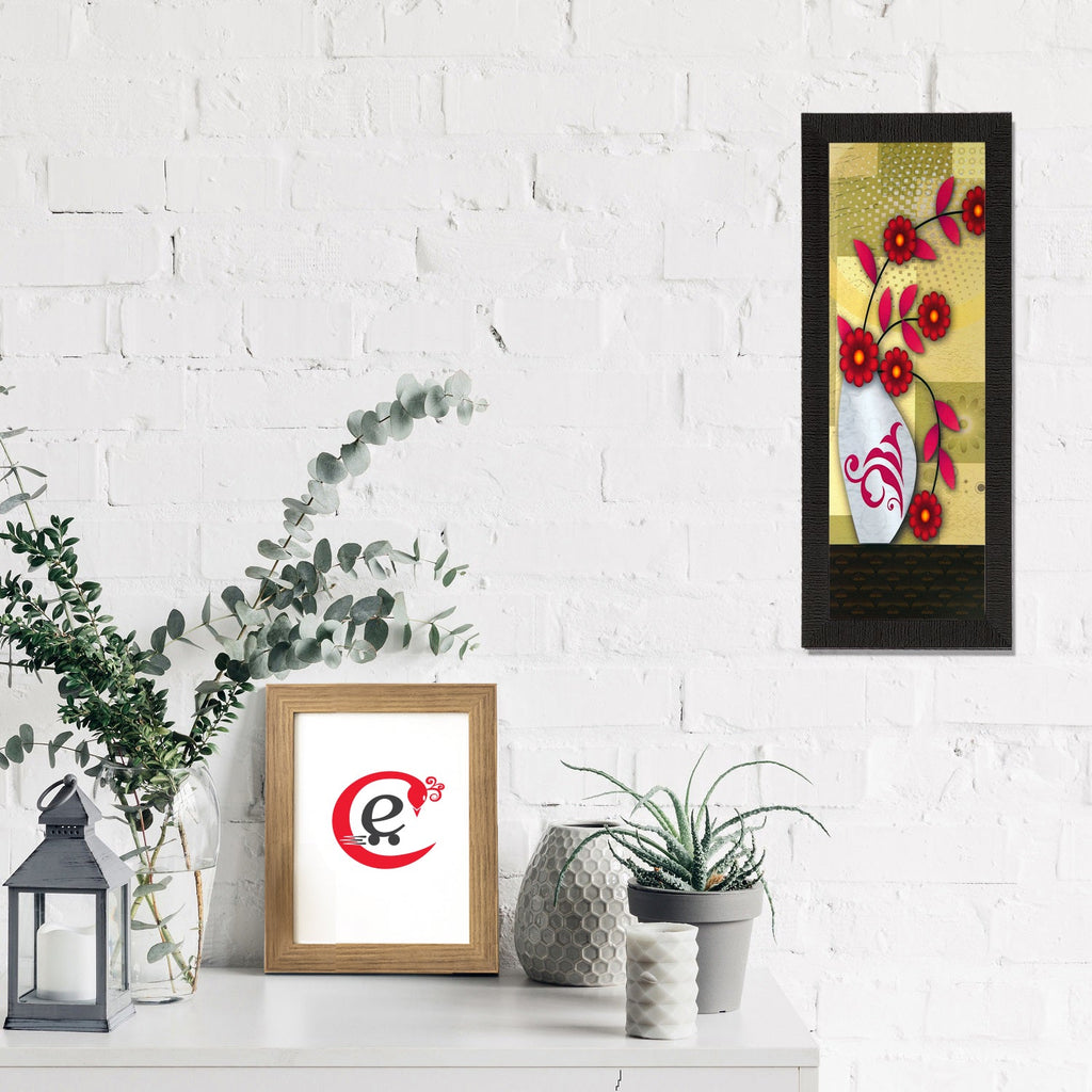 Botanical Red Floral Satin Matt Texture UV Art Painting Kafalo