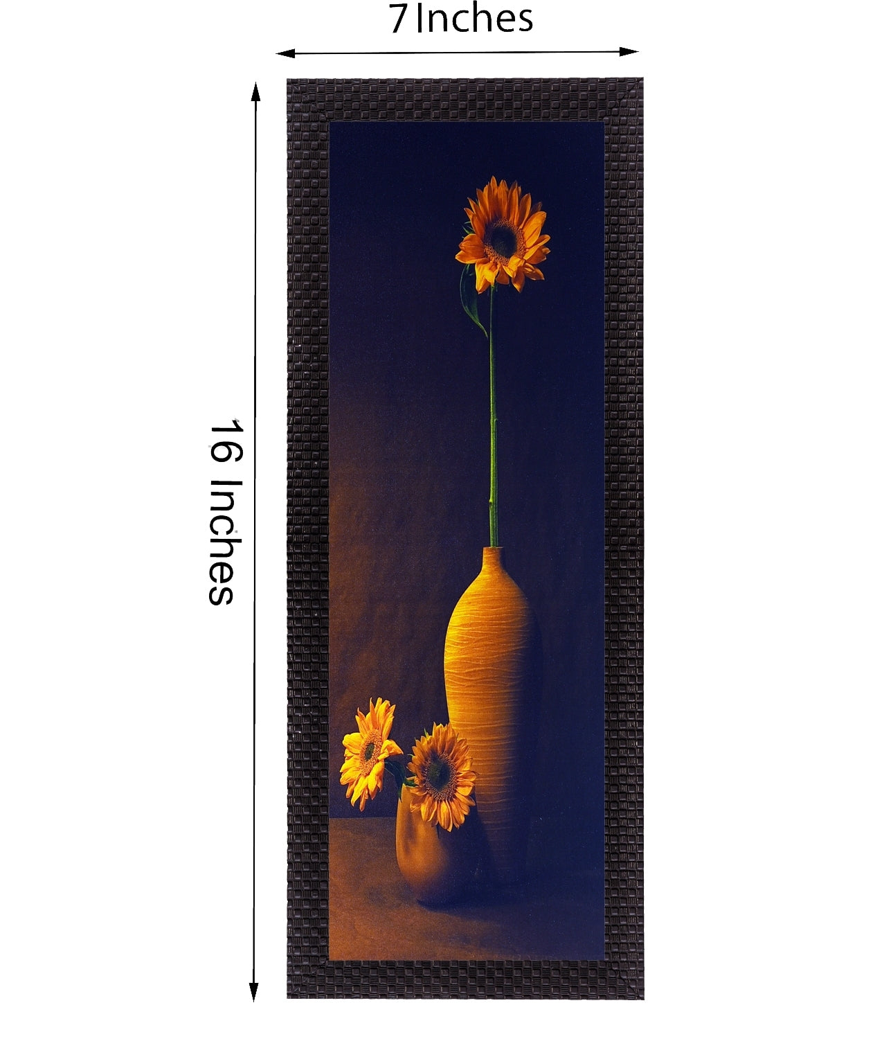 Vase With Flower Satin Matt Texture UV Art Painting Kafalo