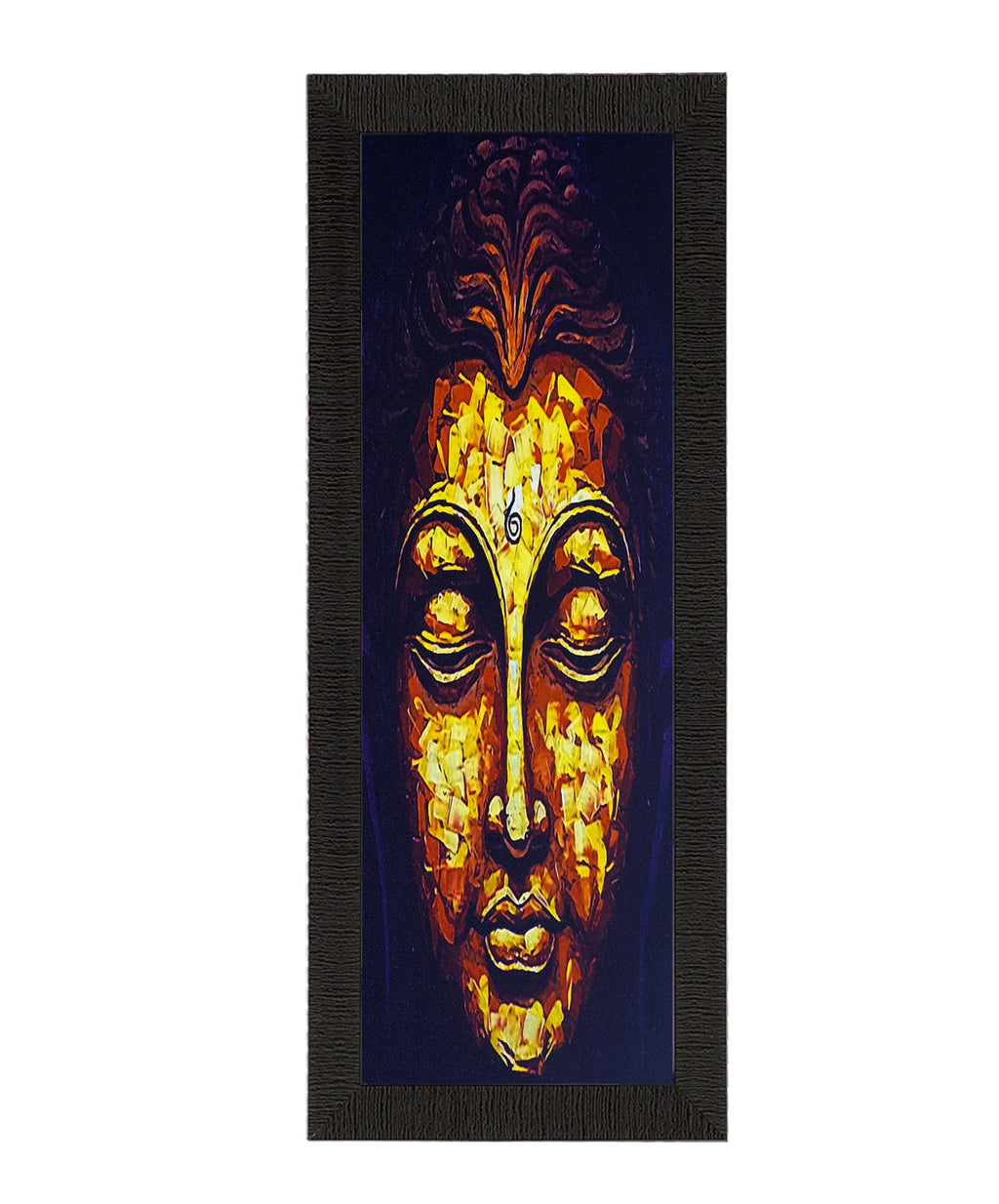 Face Of Lord Buddha Painting Digital Printed Religious Wall Art Kafalo