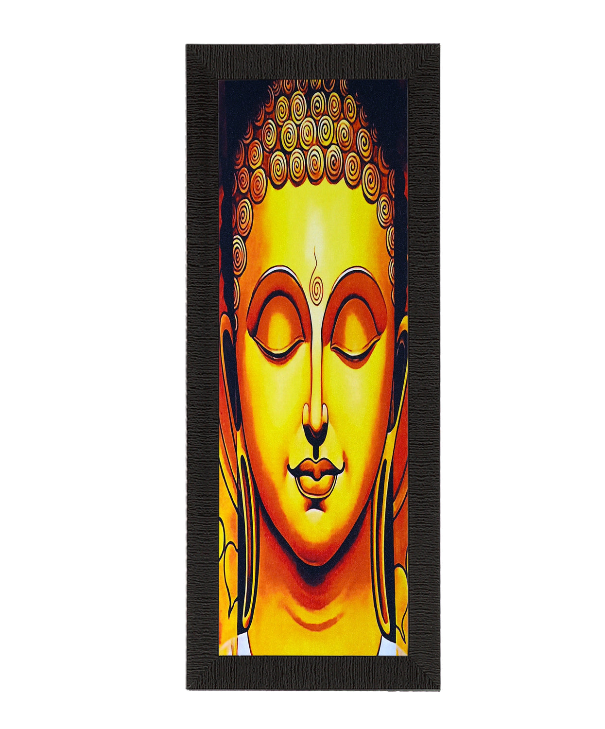 Enlightening Lord Buddha Painting Digital Printed Religious Wall Art Kafalo