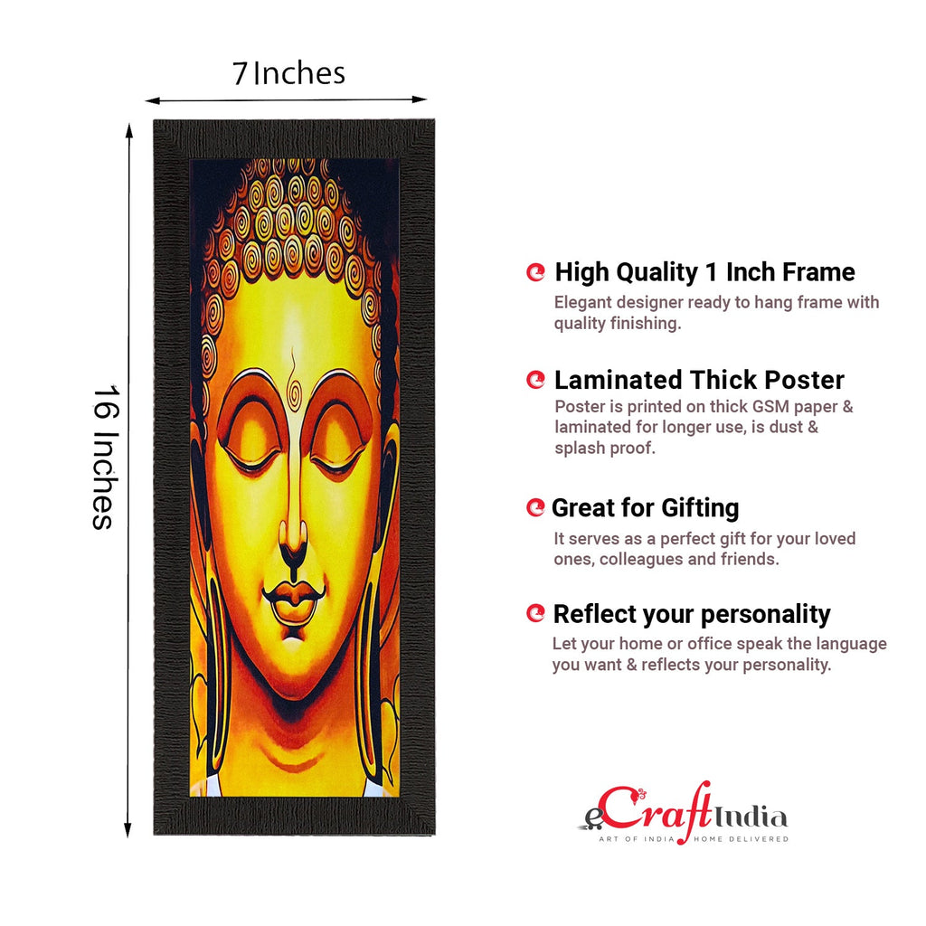 Enlightening Lord Buddha Painting Digital Printed Religious Wall Art Kafalo