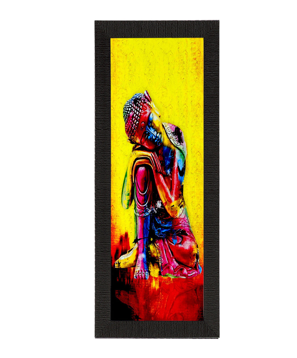 Resting Buddha On Knee Painting Digital Printed Religious Wall Art Kafalo