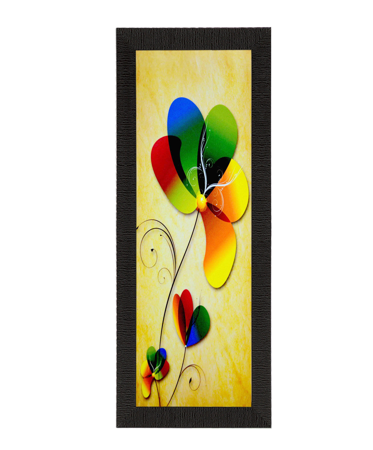 Botanical Colorful Floral Satin Matt Texture UV Art Painting Kafalo