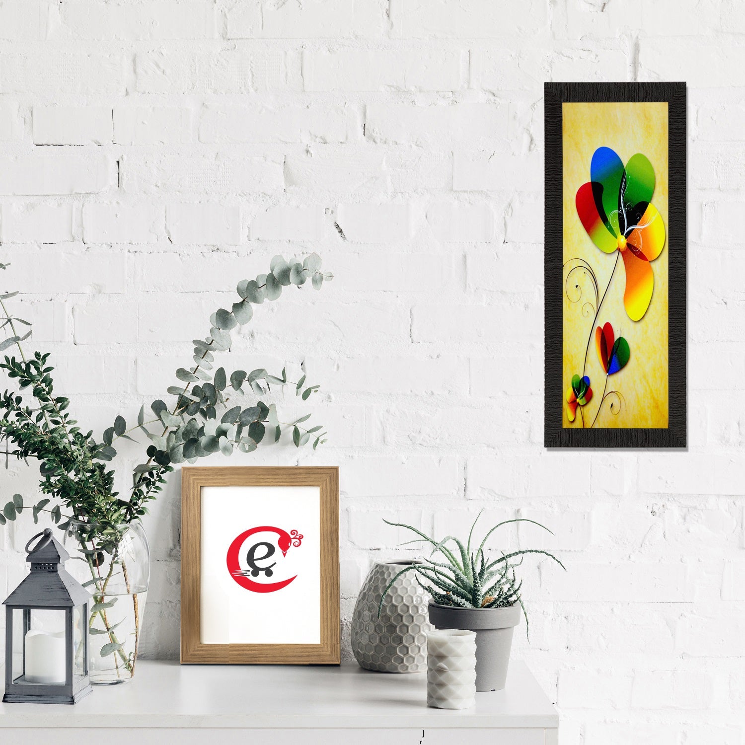 Botanical Colorful Floral Satin Matt Texture UV Art Painting Kafalo