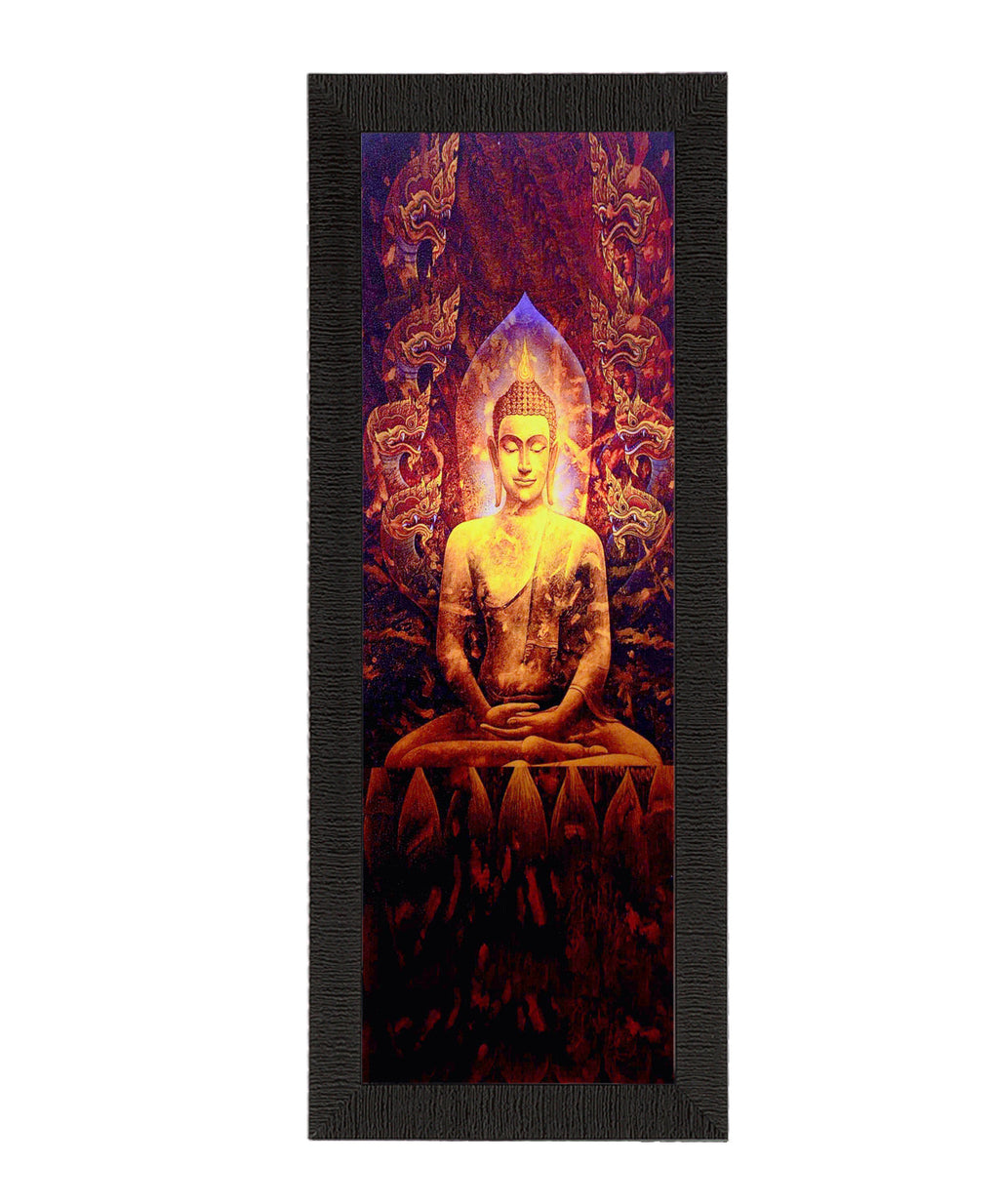 Enlightening Lord Buddha Painting Digital Printed Religious Wall Art Kafalo