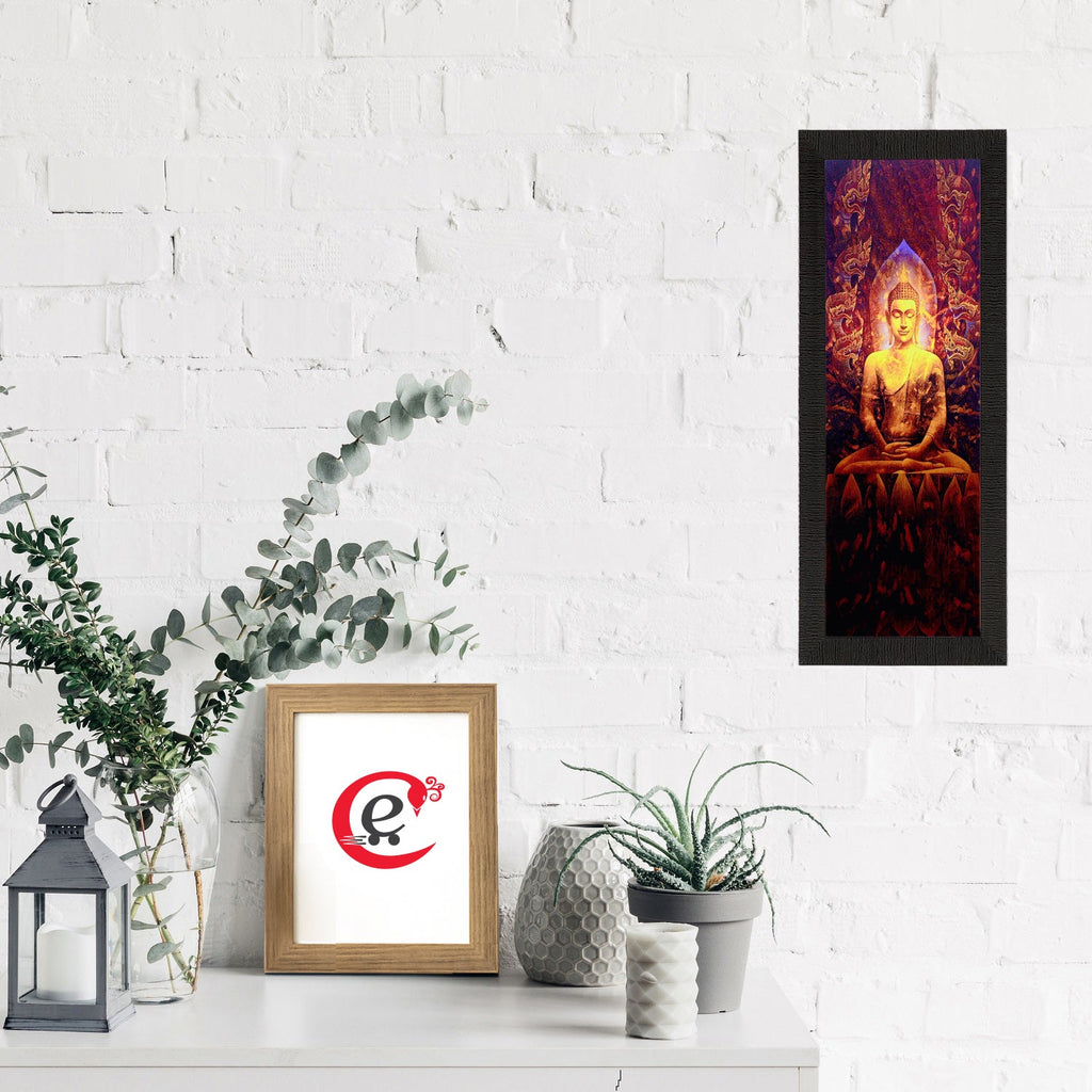 Enlightening Lord Buddha Painting Digital Printed Religious Wall Art Kafalo