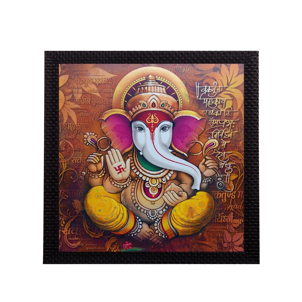 Almighty Lord Ganesha Satin Matt Texture UV Art Painting Kafalo