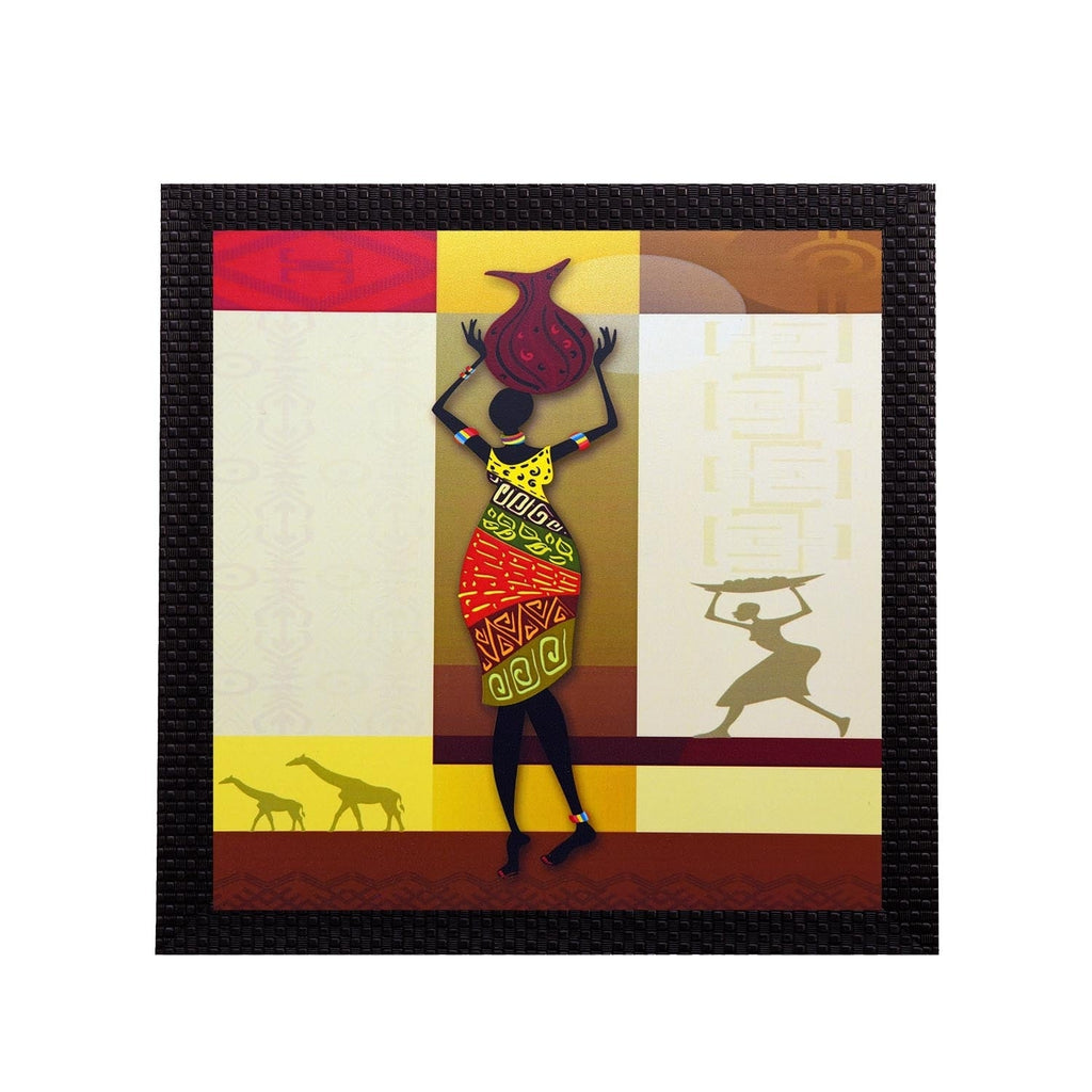 Tribal Woman Satin Matt Texture UV Art Painting Kafalo