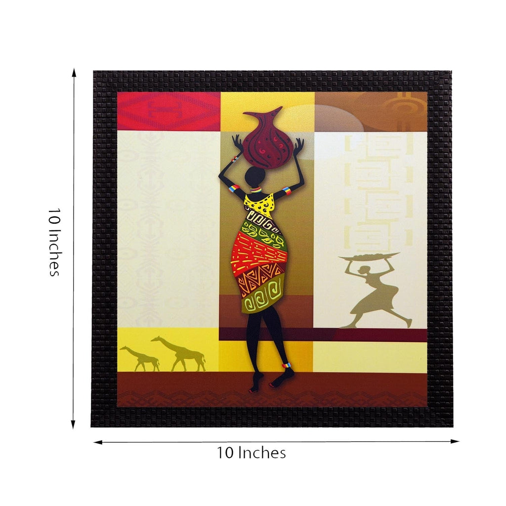 Tribal Woman Satin Matt Texture UV Art Painting Kafalo