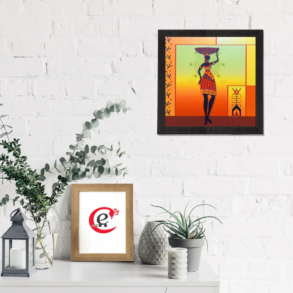Colorful Tribal Woman Satin Matt Texture UV Art Painting Kafalo