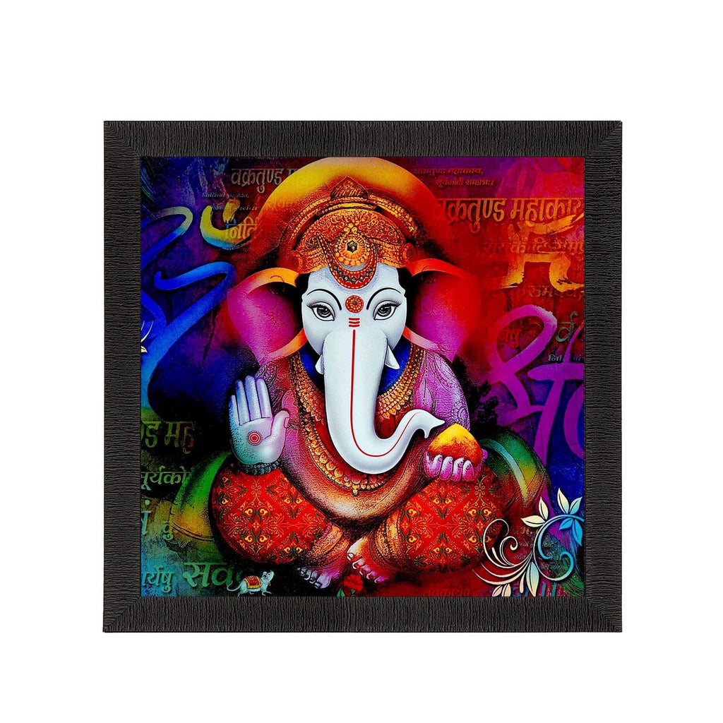 Lord Ganesha Painting Digital Printed Religious Wall Art Kafalo