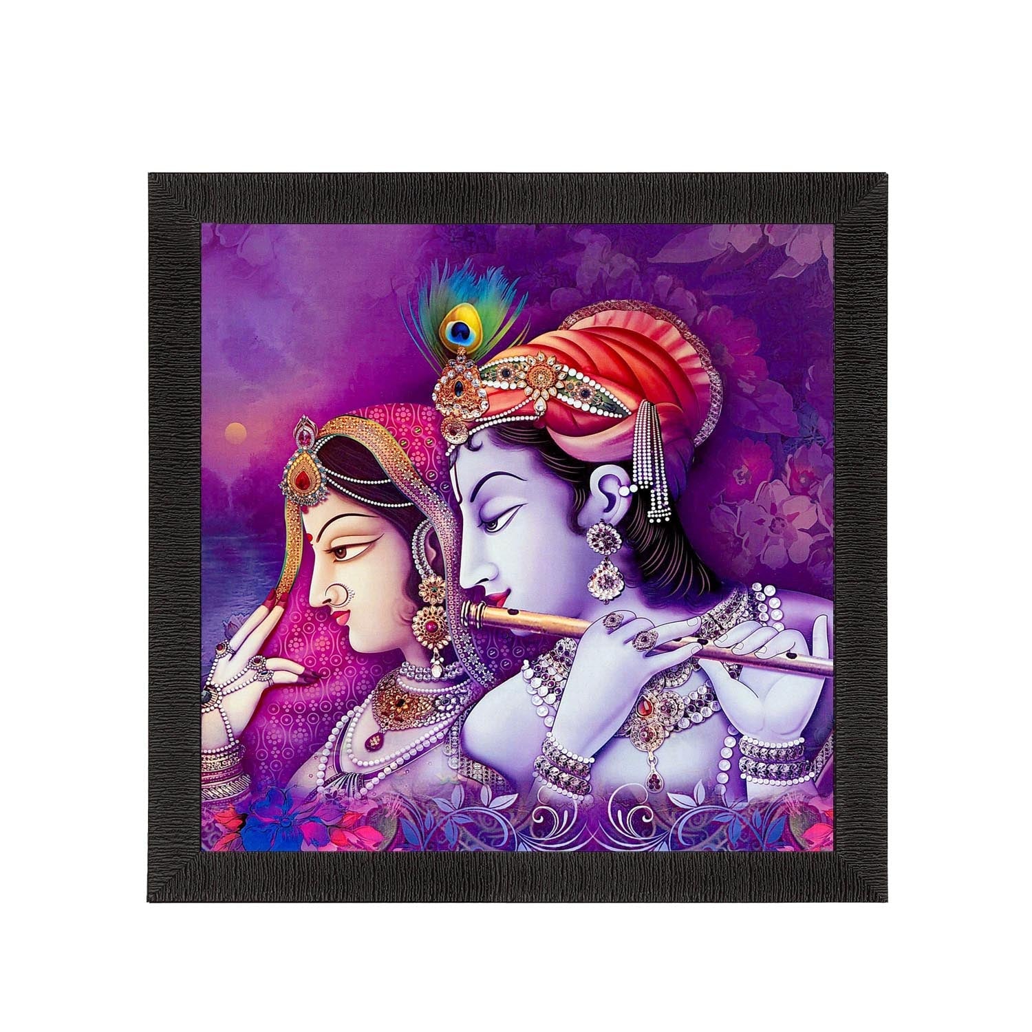 Beautiful Radha Krishna Painting Digital Printed Religious Wall Art Kafalo