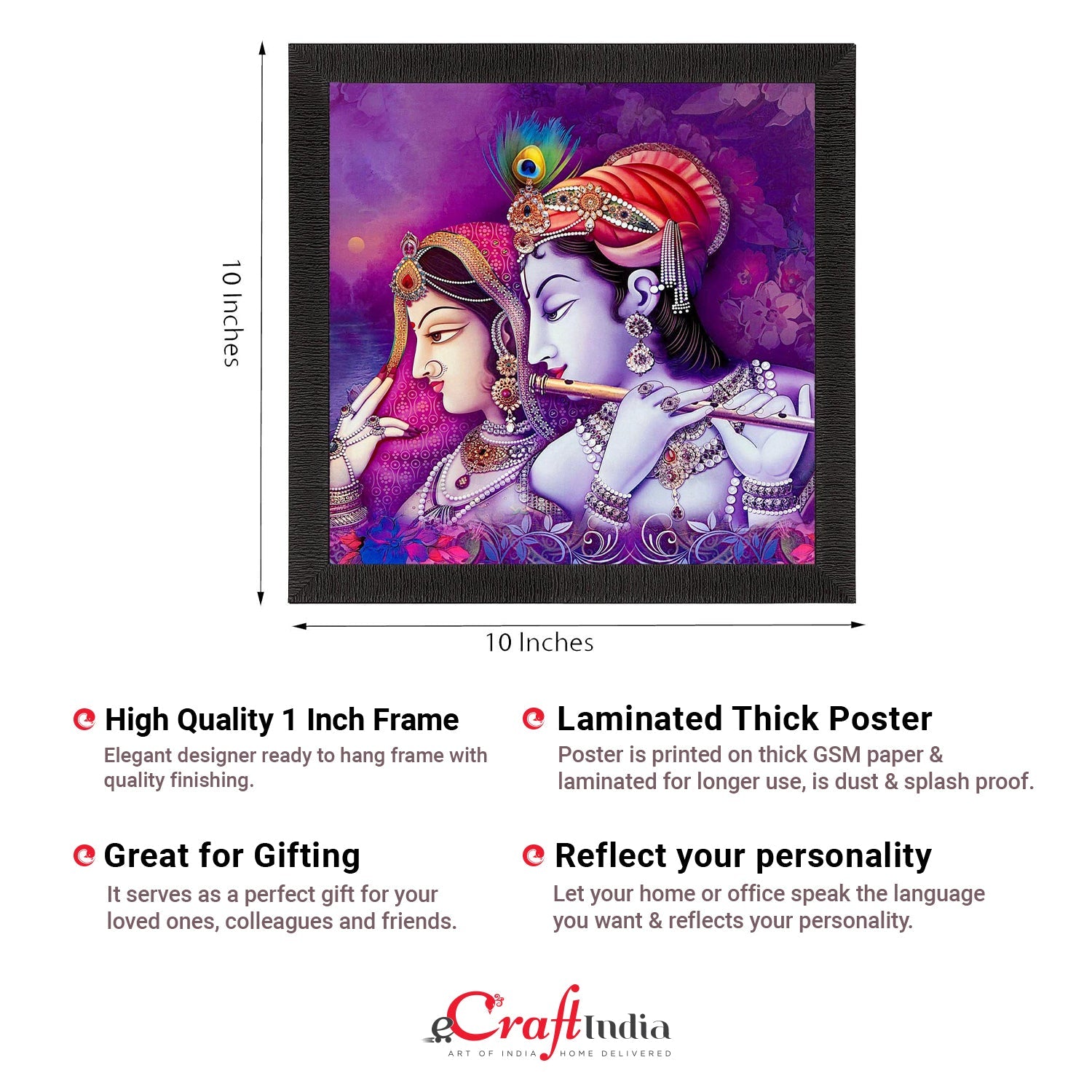 Beautiful Radha Krishna Painting Digital Printed Religious Wall Art Kafalo