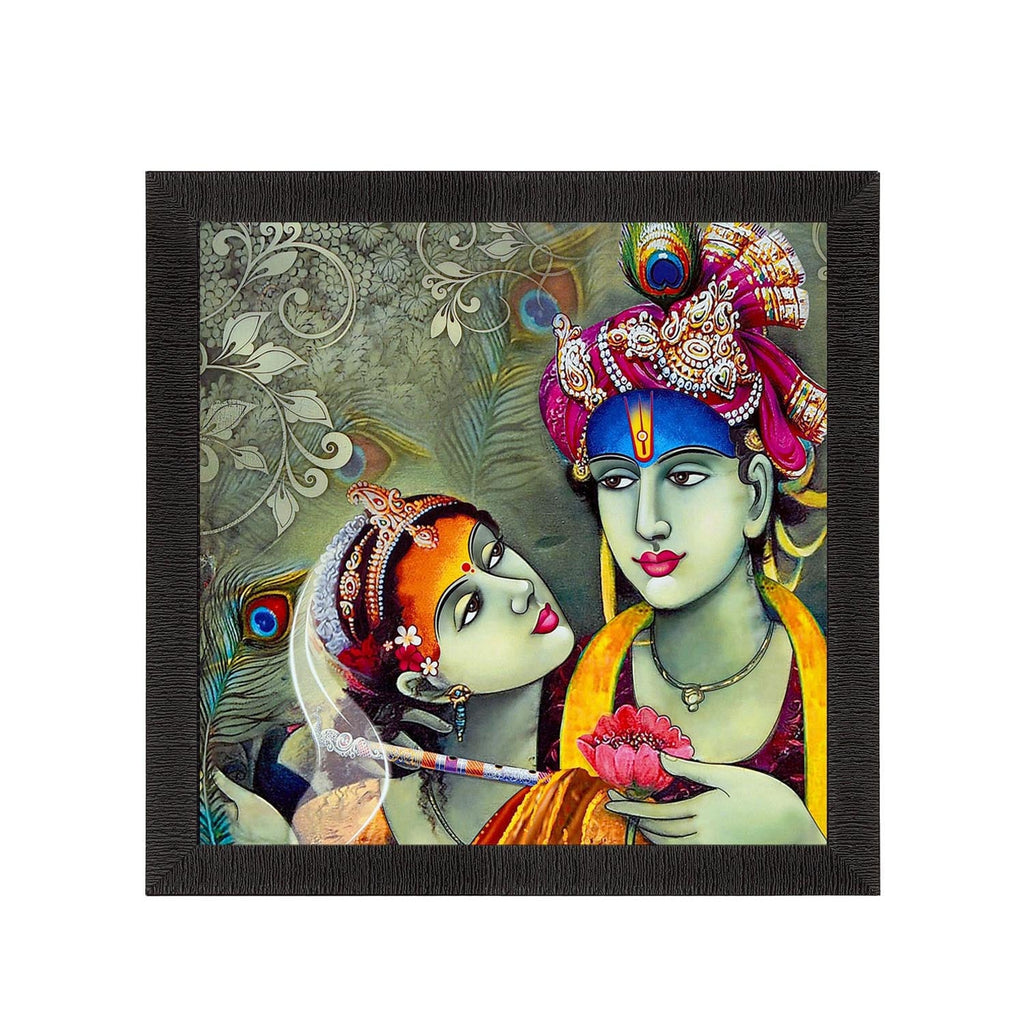 Adorable Radha Krishna Painting Digital Printed Religious Wall Art Kafalo