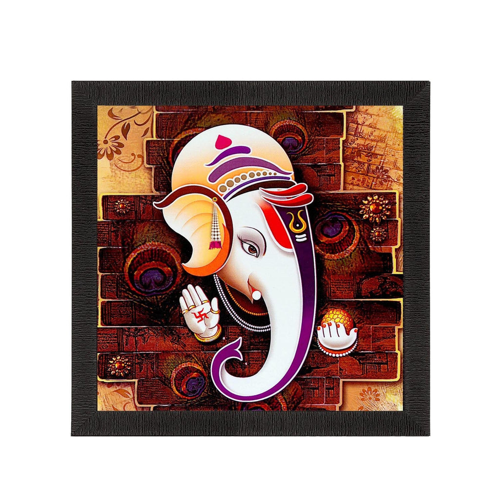 Face Of Ganesha Satin Matt Texture UV Art Painting Kafalo