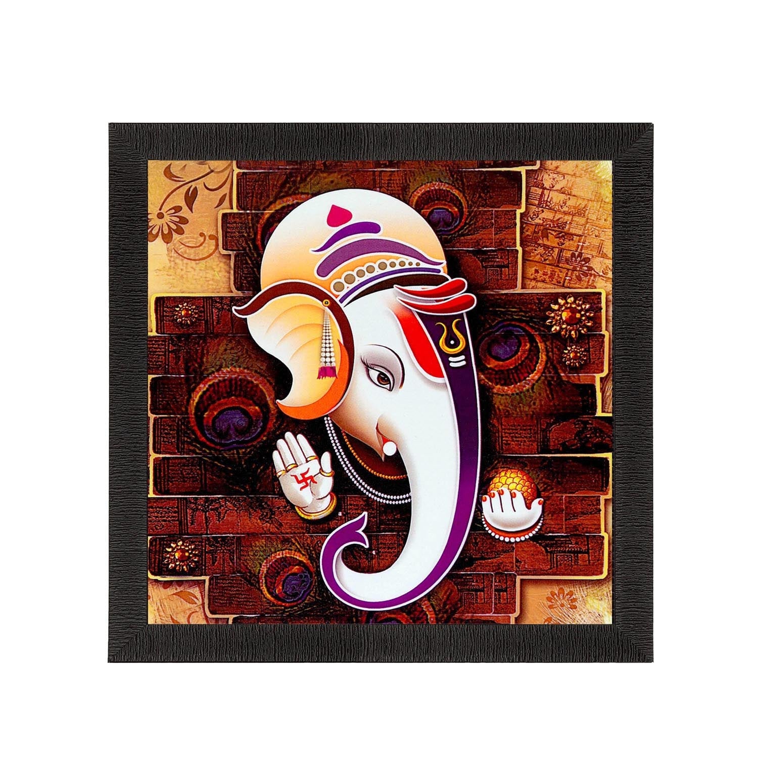Face Of Ganesha Satin Matt Texture UV Art Painting Kafalo