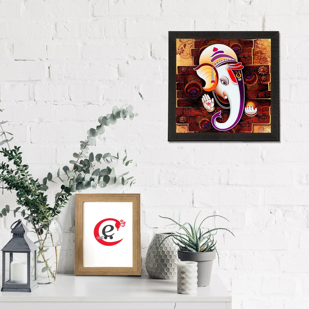 Face Of Ganesha Satin Matt Texture UV Art Painting Kafalo