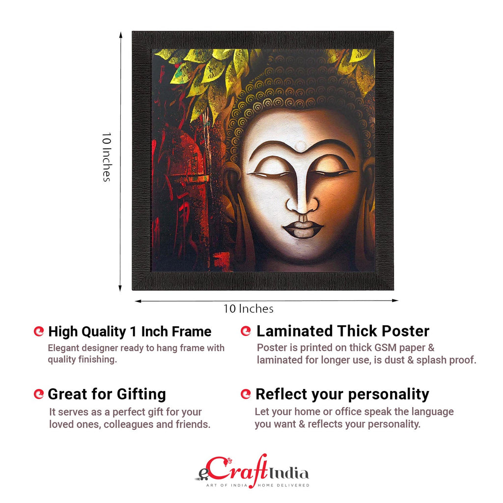 Face Of Lord Buddha Painting Digital Printed Religious Wall Art Kafalo