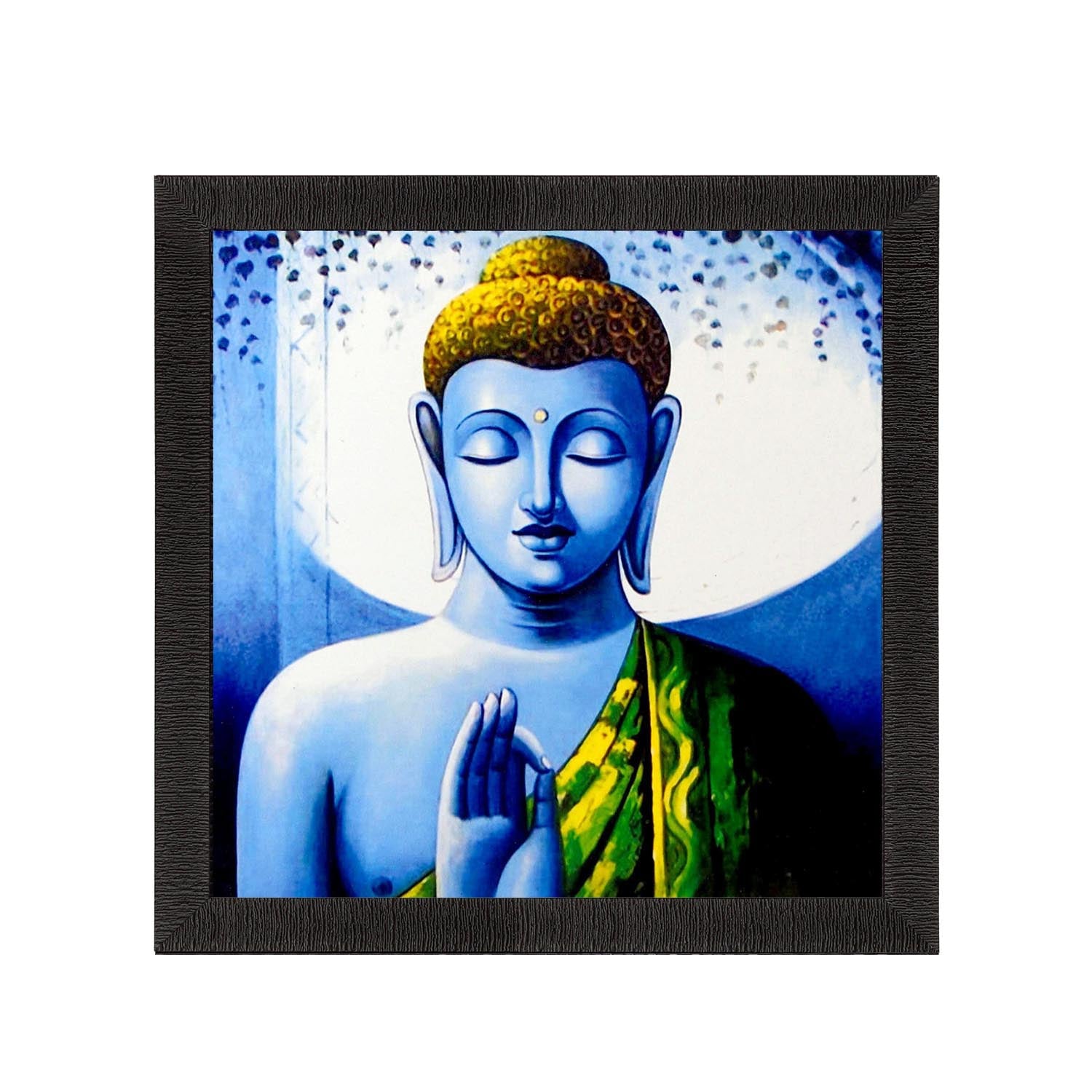 Meditating Lord Buddha Painting Digital Printed Religious Wall Art Kafalo