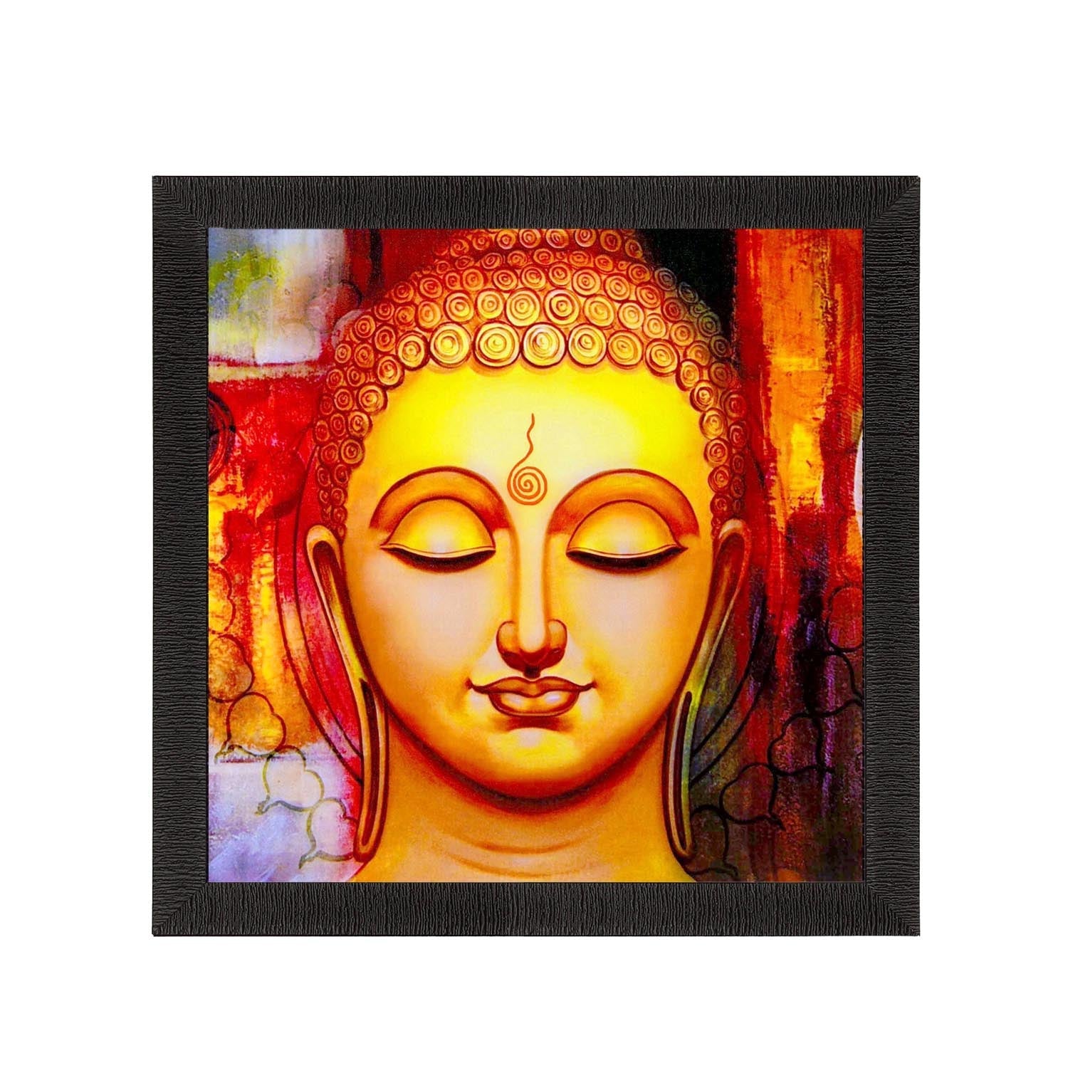 Meditating Lord Buddha Painting Digital Printed Religious Wall Art Kafalo