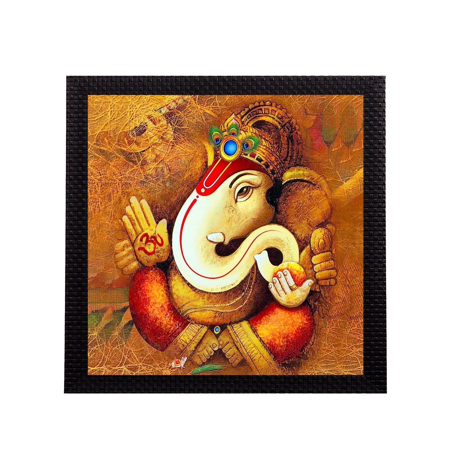 Divine Lord Ganesha Satin Matt Texture UV Art Painting Kafalo