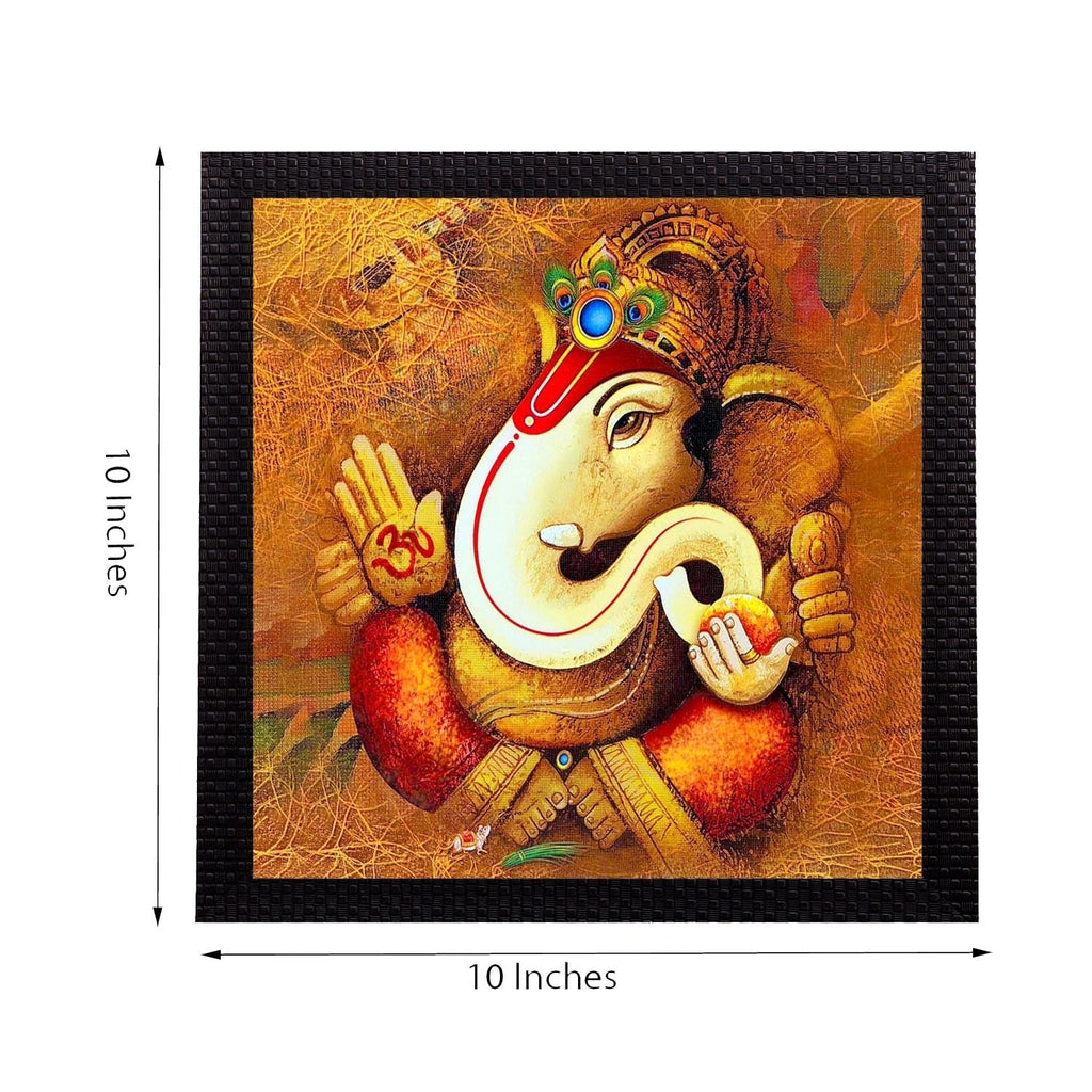 Divine Lord Ganesha Satin Matt Texture UV Art Painting Kafalo