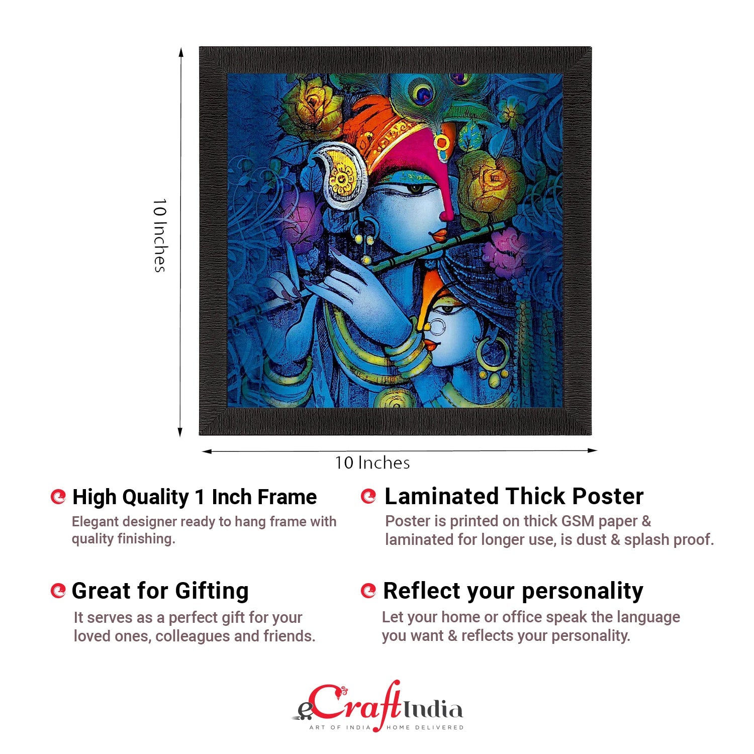 Beautiful Radha Krishna Painting Digital Printed Religious Wall Art Kafalo