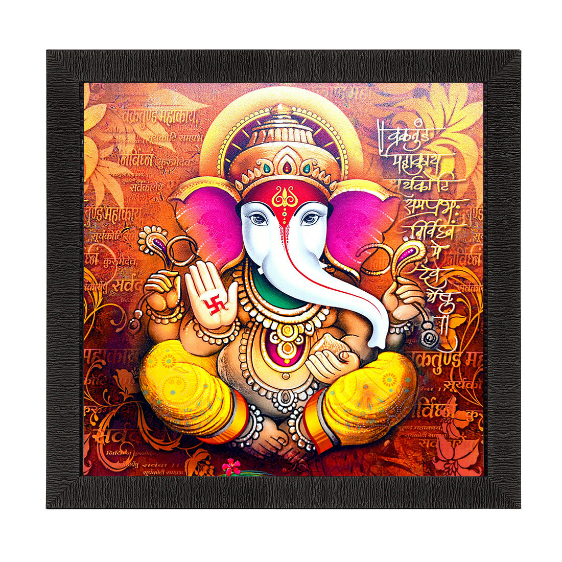 Lord Ganesha Satin Matt Texture UV Art Painting Kafalo