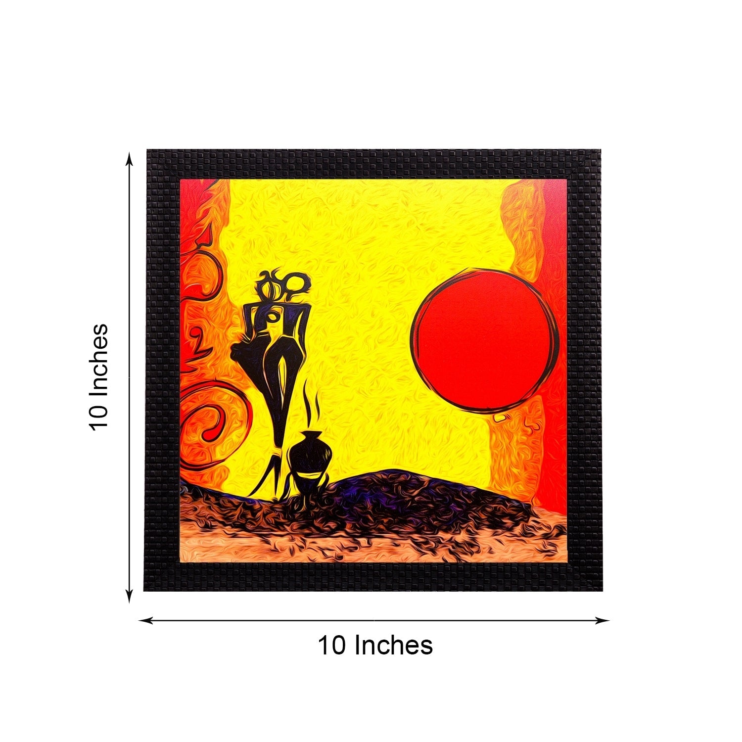 Abstract Sun Scenic Satin Matt Texture UV Art Painting Kafalo