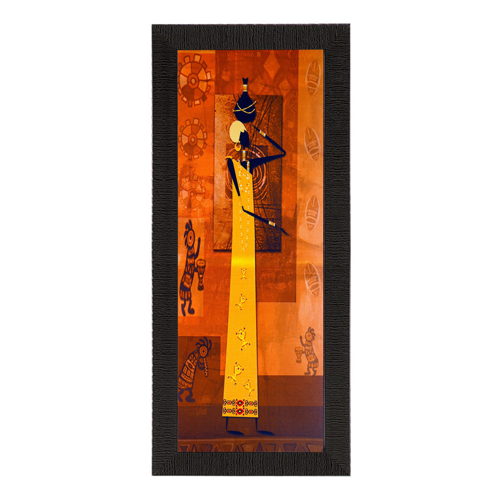 Abstract Tribal Woman Satin Matt Texture UV Art Painting Kafalo