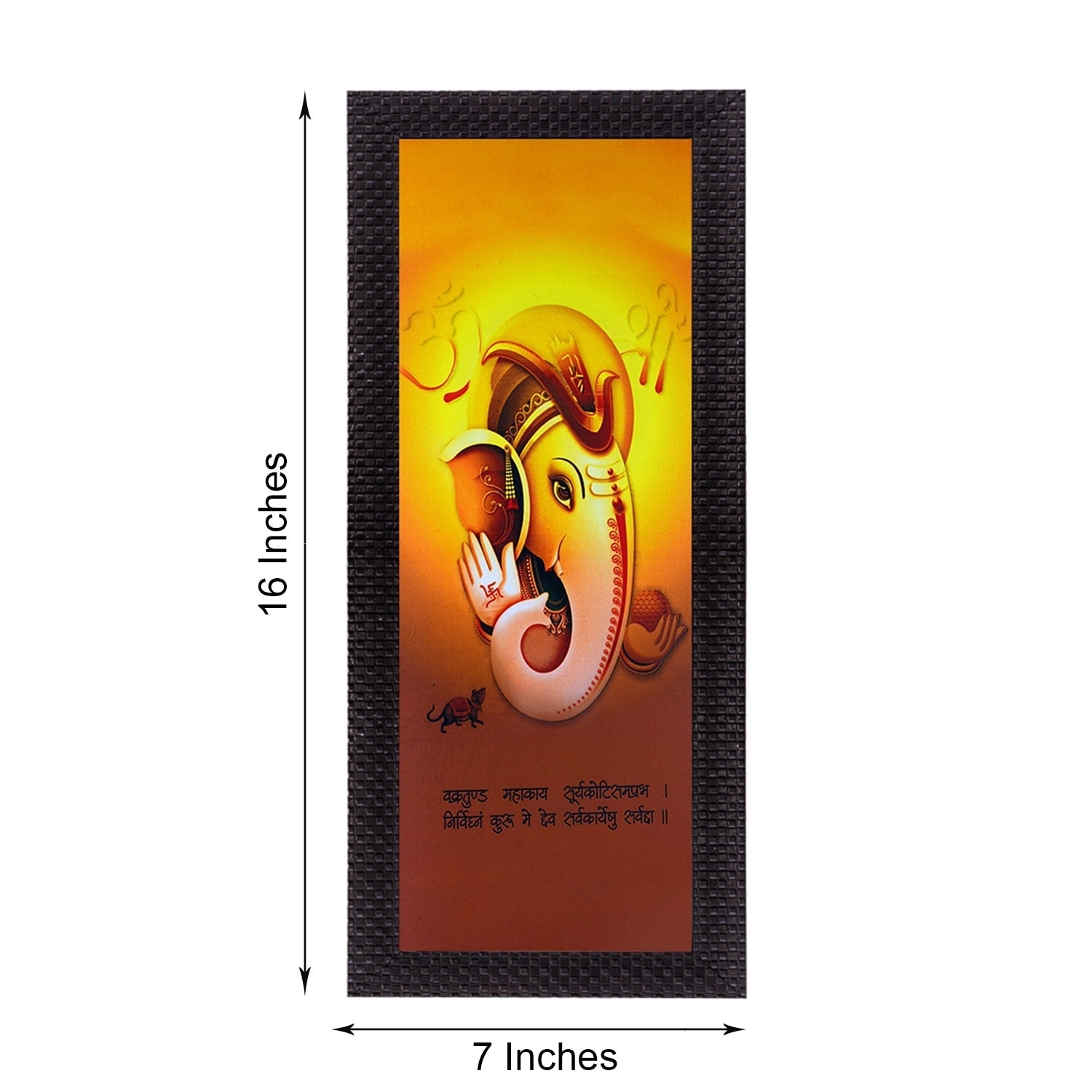 Spiritual Lord Ganesha Satin Matt Texture UV Art Painting Kafalo
