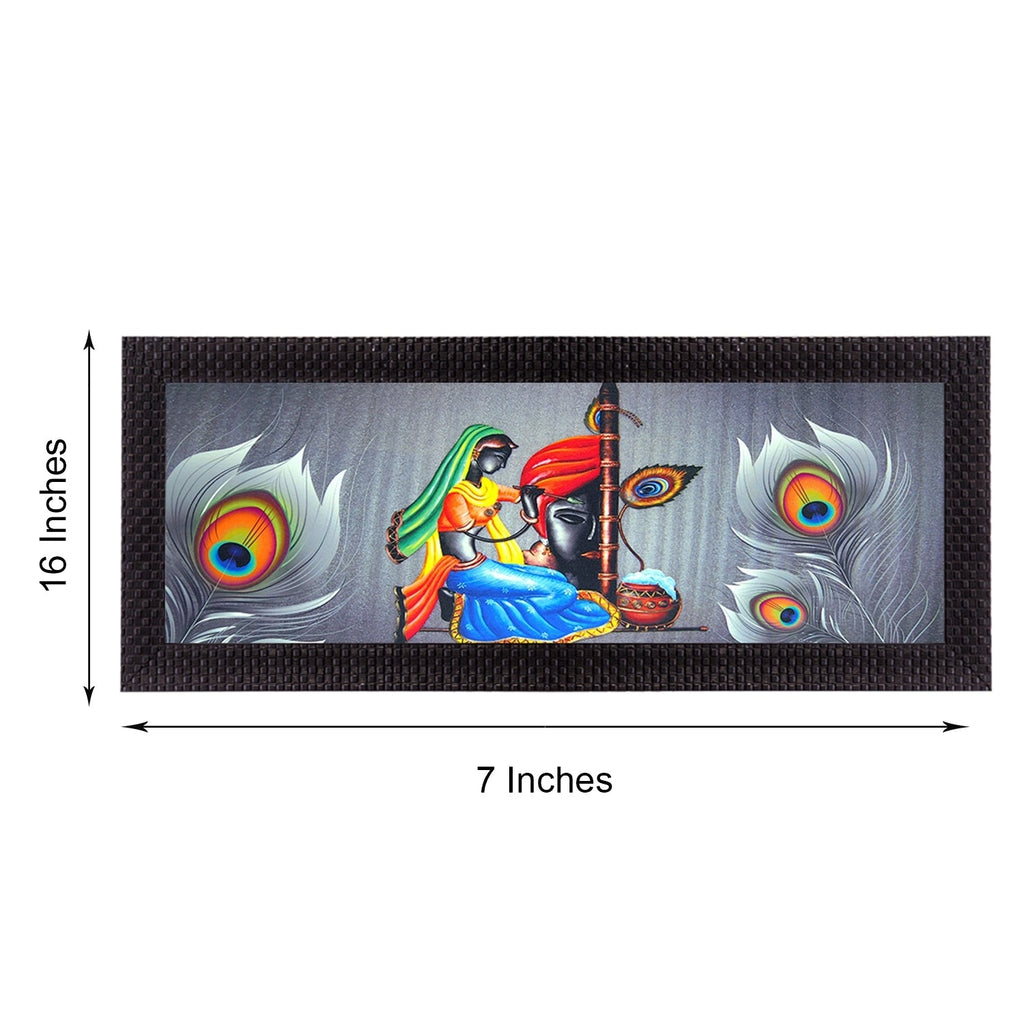 Lord Krishna Satin Matt Texture UV Art Painting Kafalo
