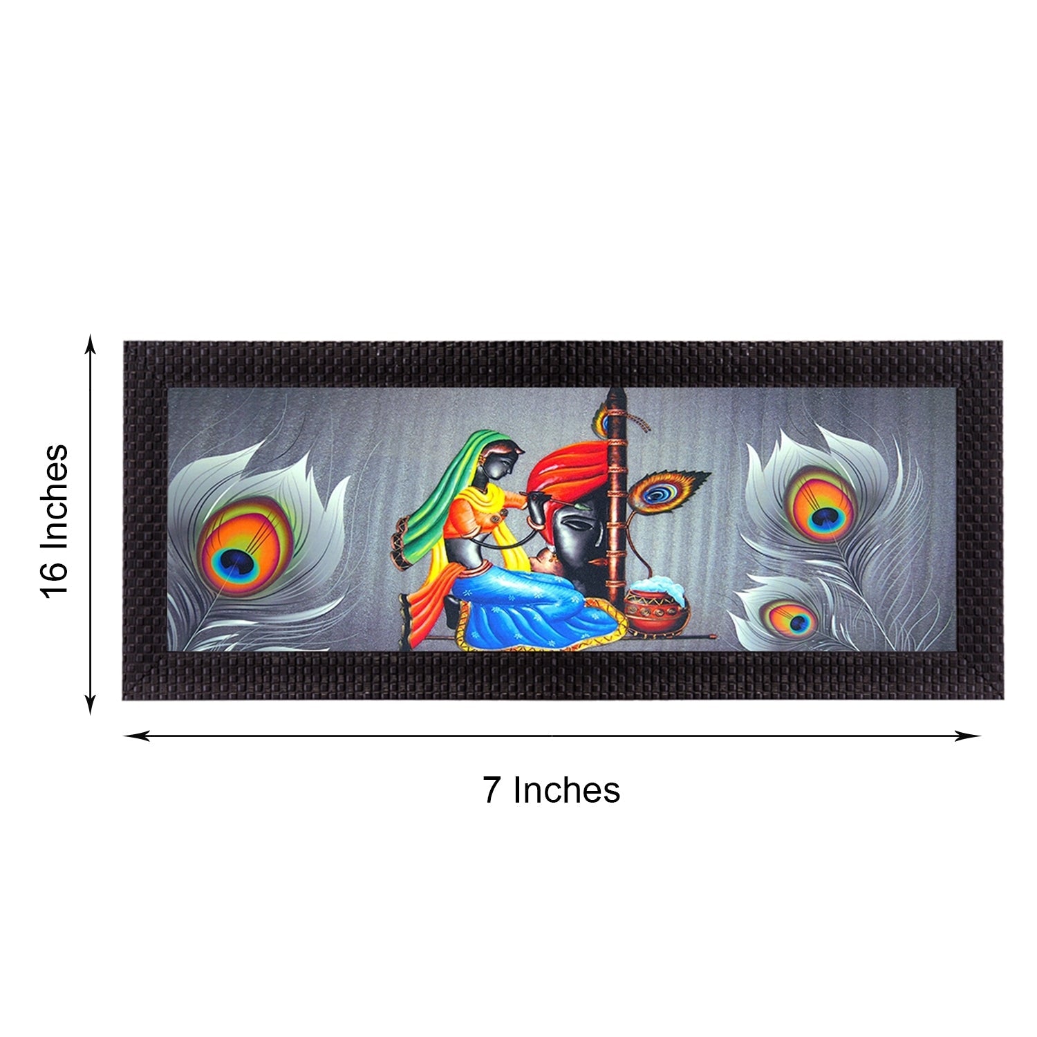 Lord Krishna Satin Matt Texture UV Art Painting Kafalo