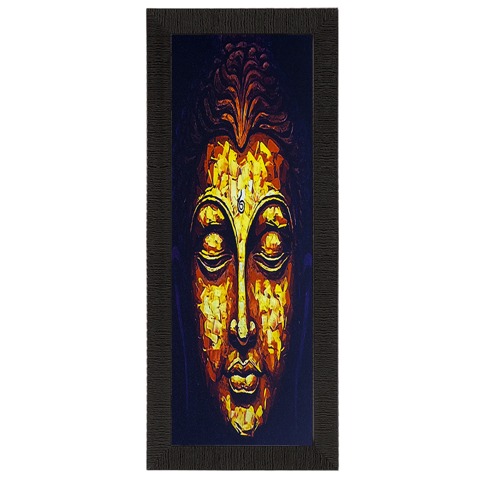 Enlightening Lord Buddha Painting Digital Printed Religious Wall Art Kafalo