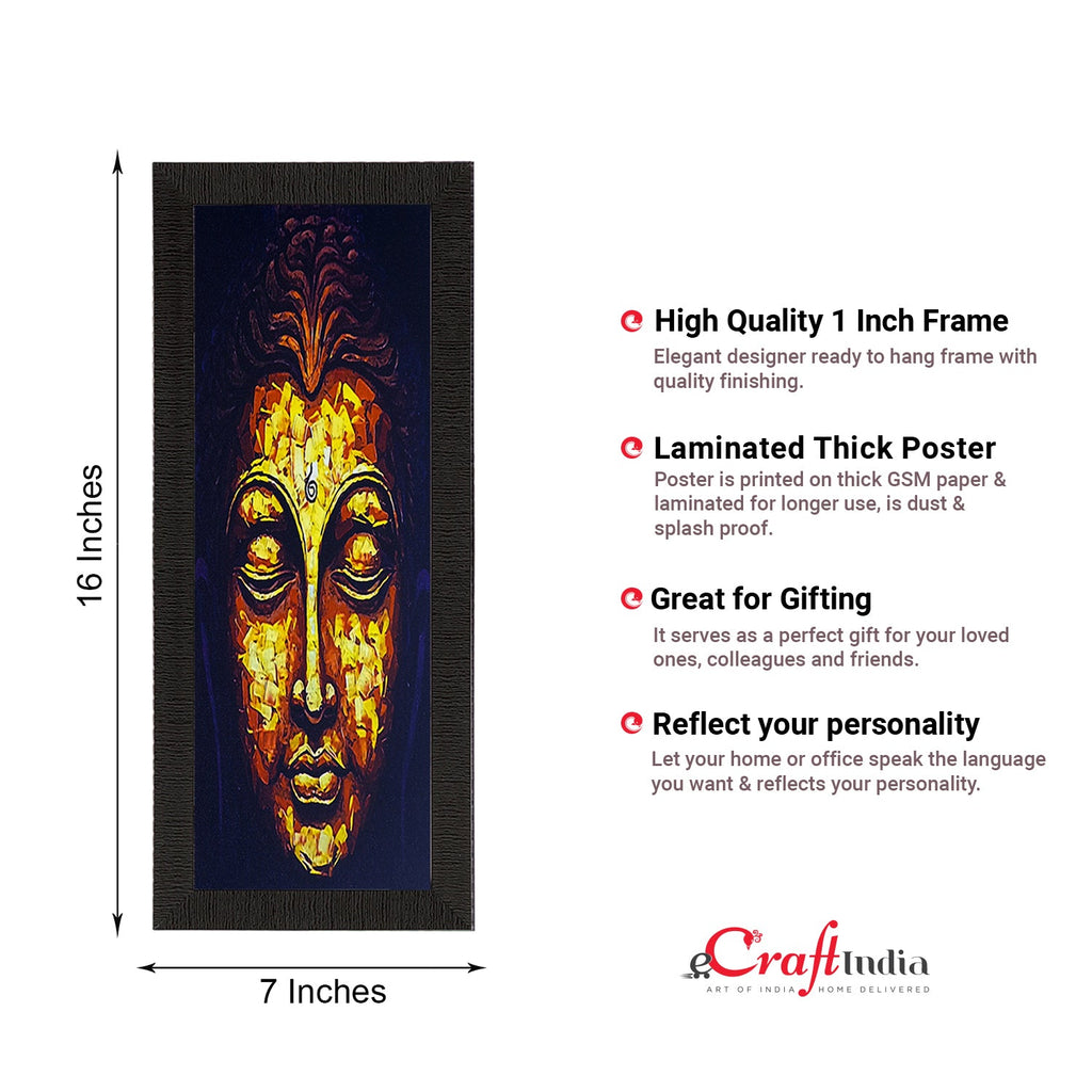 Enlightening Lord Buddha Painting Digital Printed Religious Wall Art Kafalo
