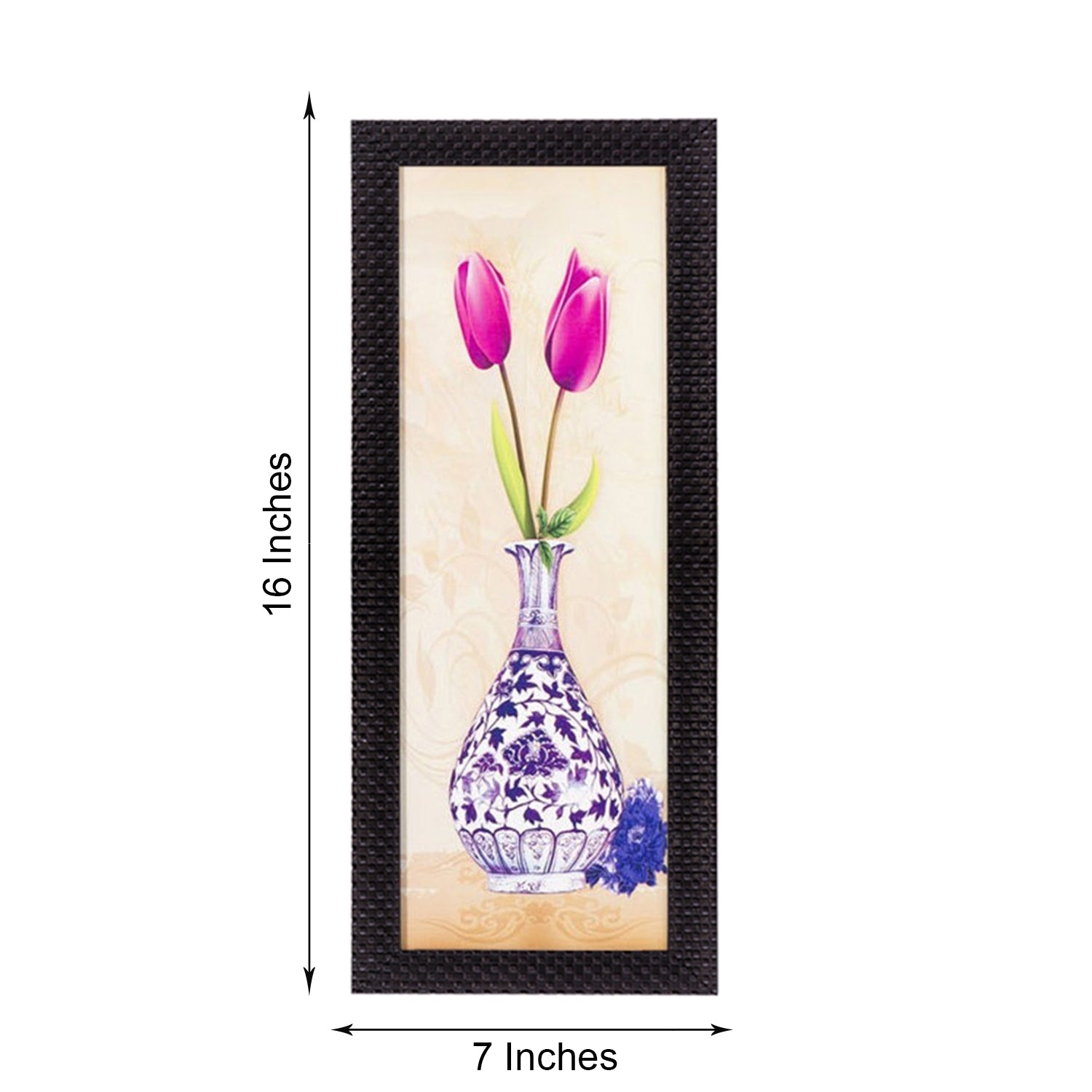 Vase & Flower Satin Matt Texture UV Art Painting Kafalo
