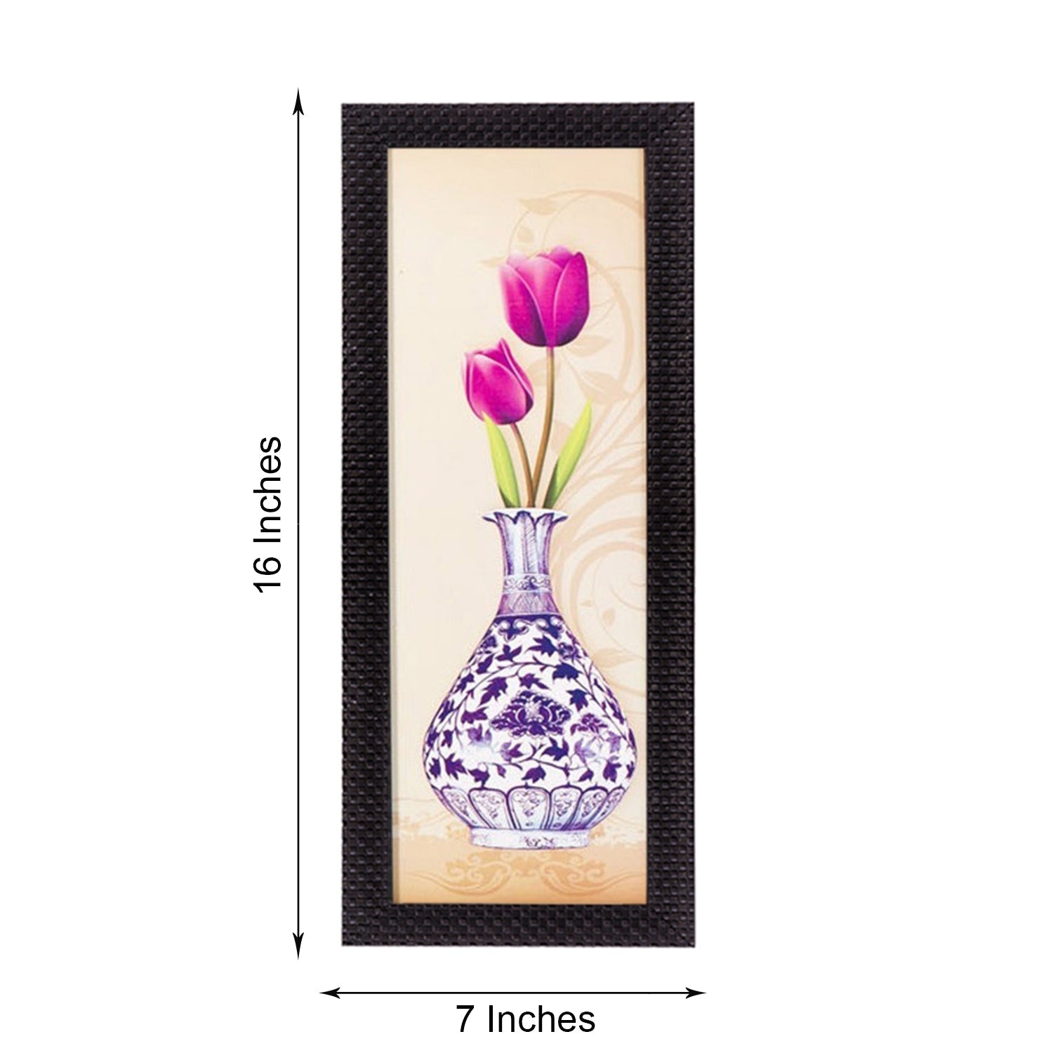Vase & Flower Satin Matt Texture UV Art Painting Kafalo