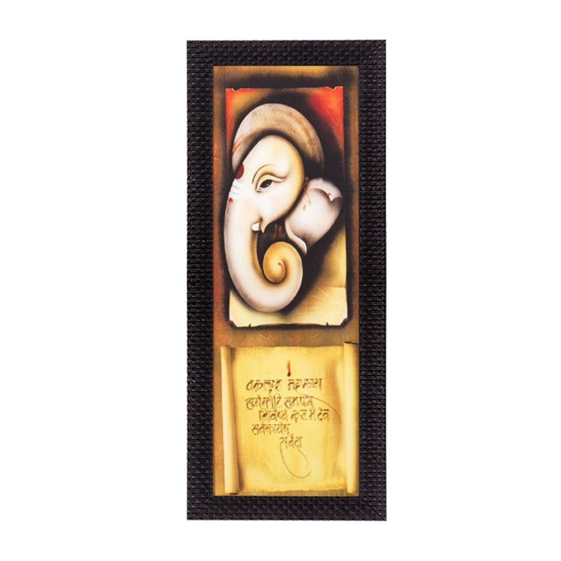 Face Of Lord Ganesha Satin Matt Texture UV Art Painting Kafalo