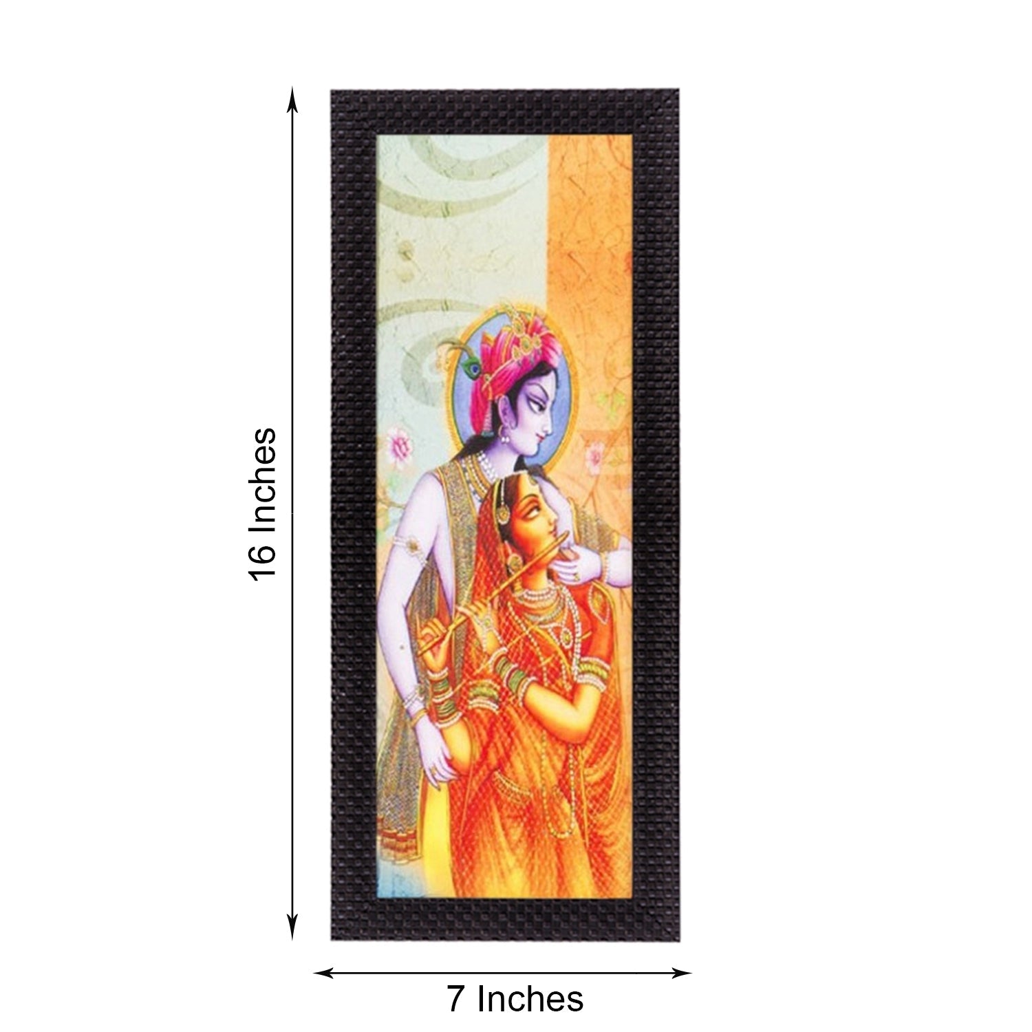 Lord Radha & Krishna Satin Matt Texture UV Art Painting Kafalo