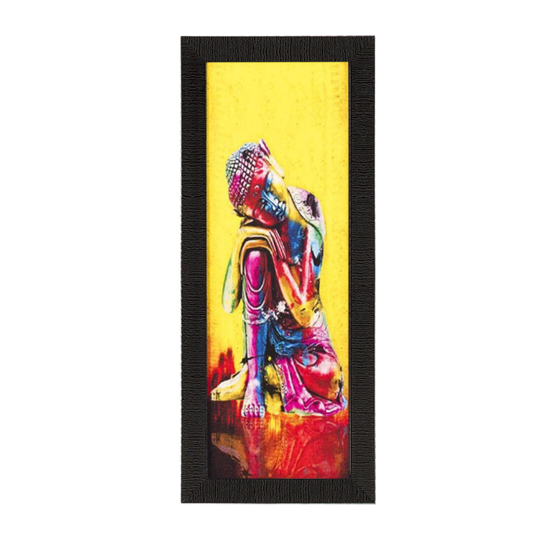 Mighty Lord Buddha Satin Matt Texture UV Art Painting Kafalo