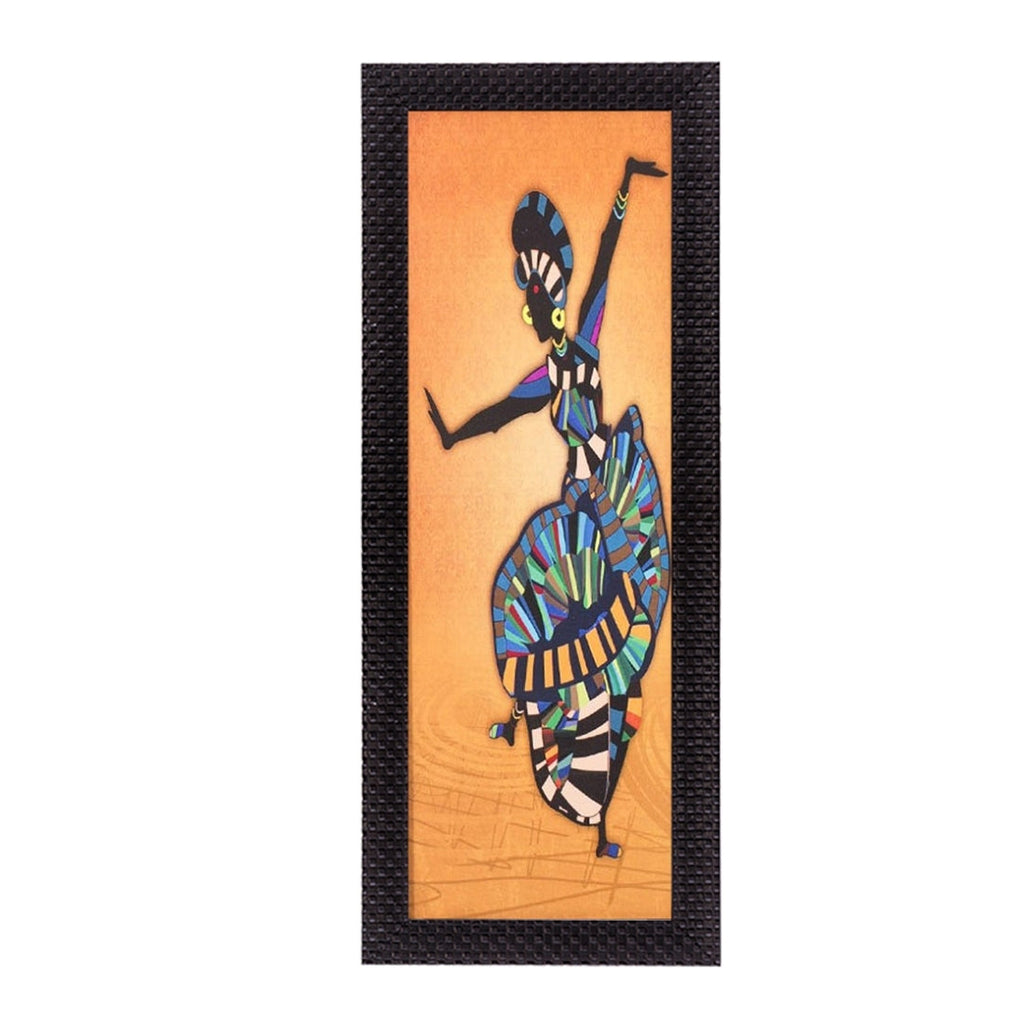 Abstract Dancing Woman Figurine Satin Matt Texture UV Art Painting Kafalo