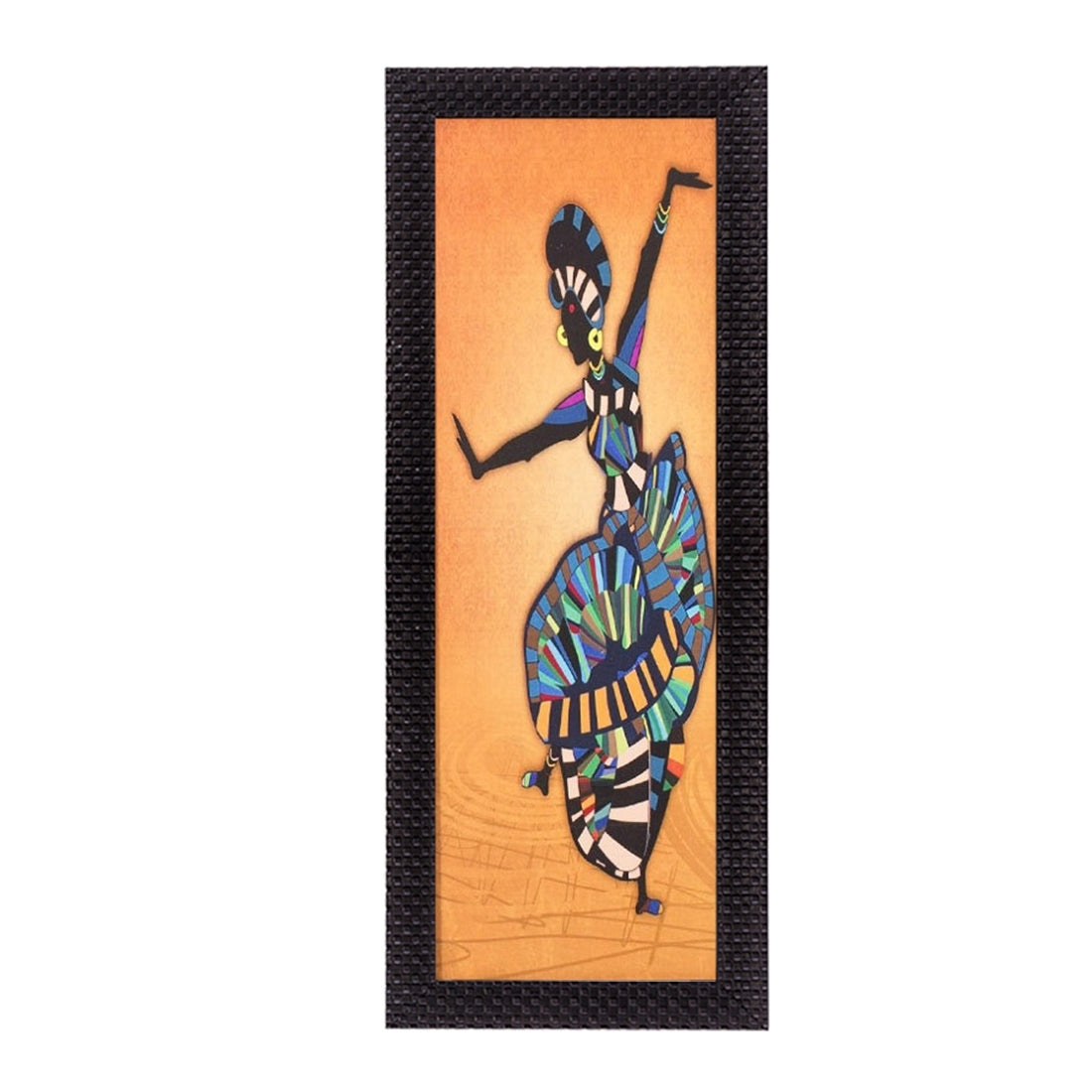 Abstract Dancing Woman Figurine Satin Matt Texture UV Art Painting Kafalo