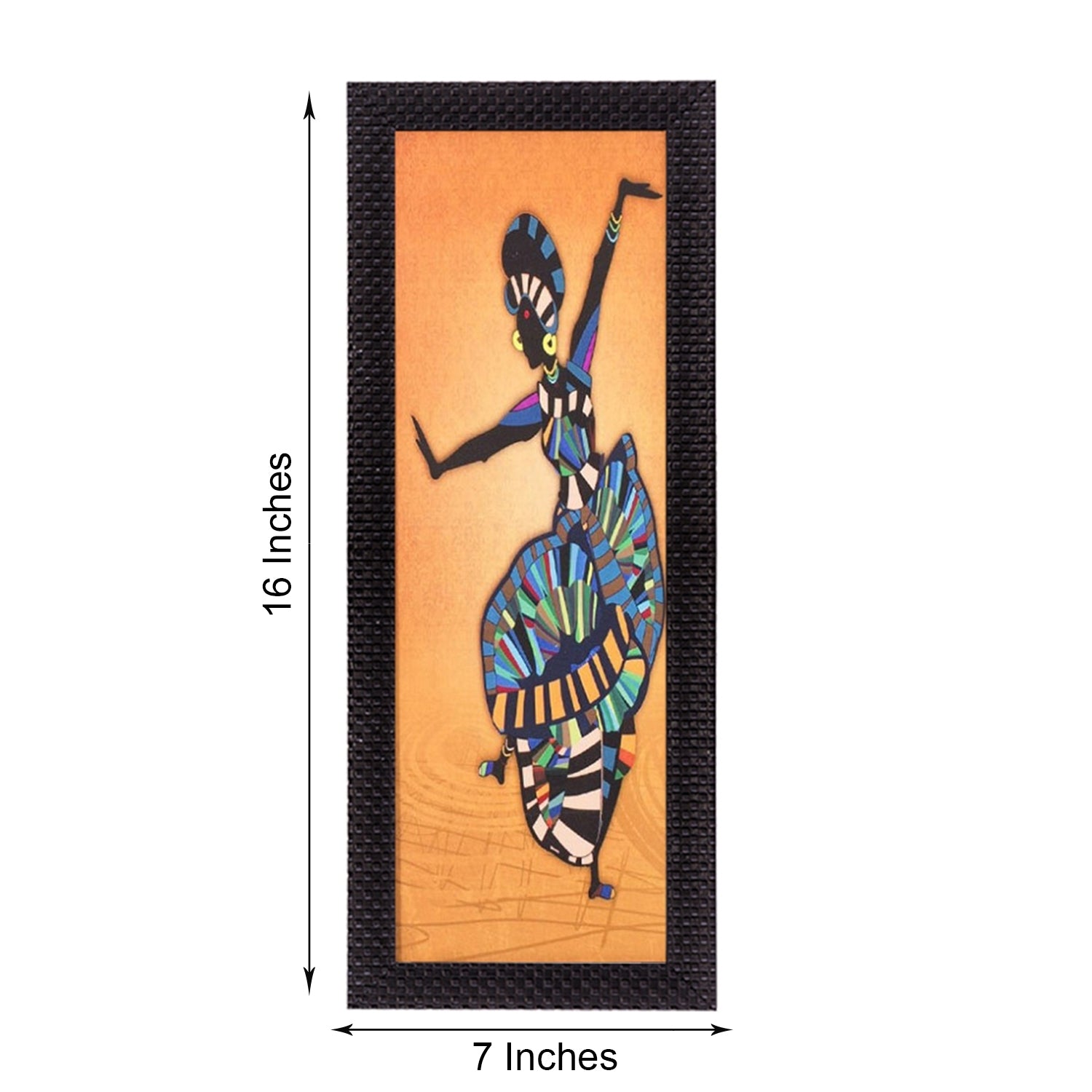 Abstract Dancing Woman Figurine Satin Matt Texture UV Art Painting Kafalo